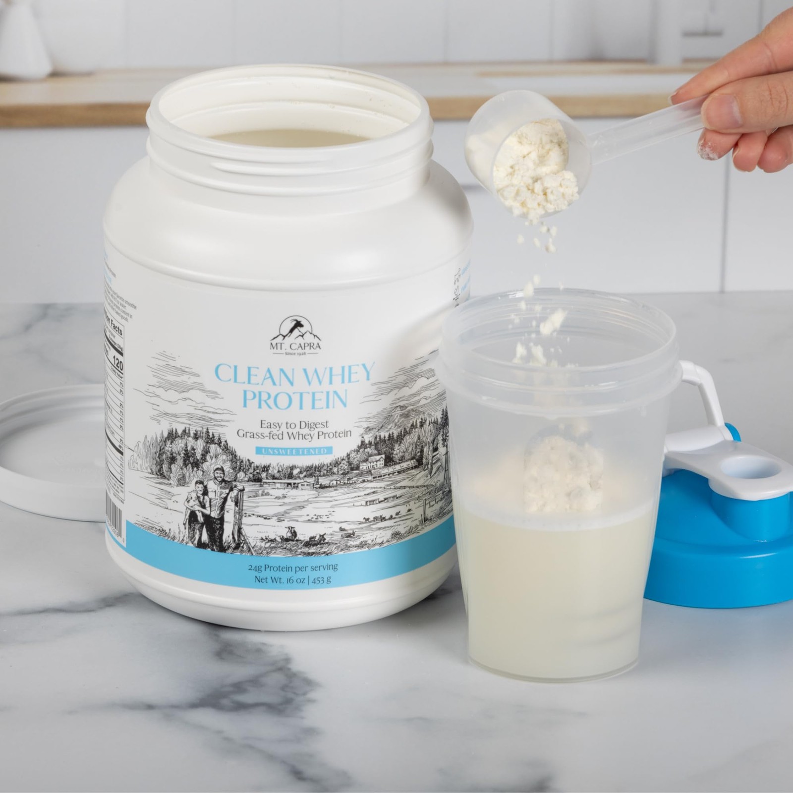 Clean Whey Protein | Grass-Fed Undenatured Goat Whey Protein Powder | 24 g Pr…