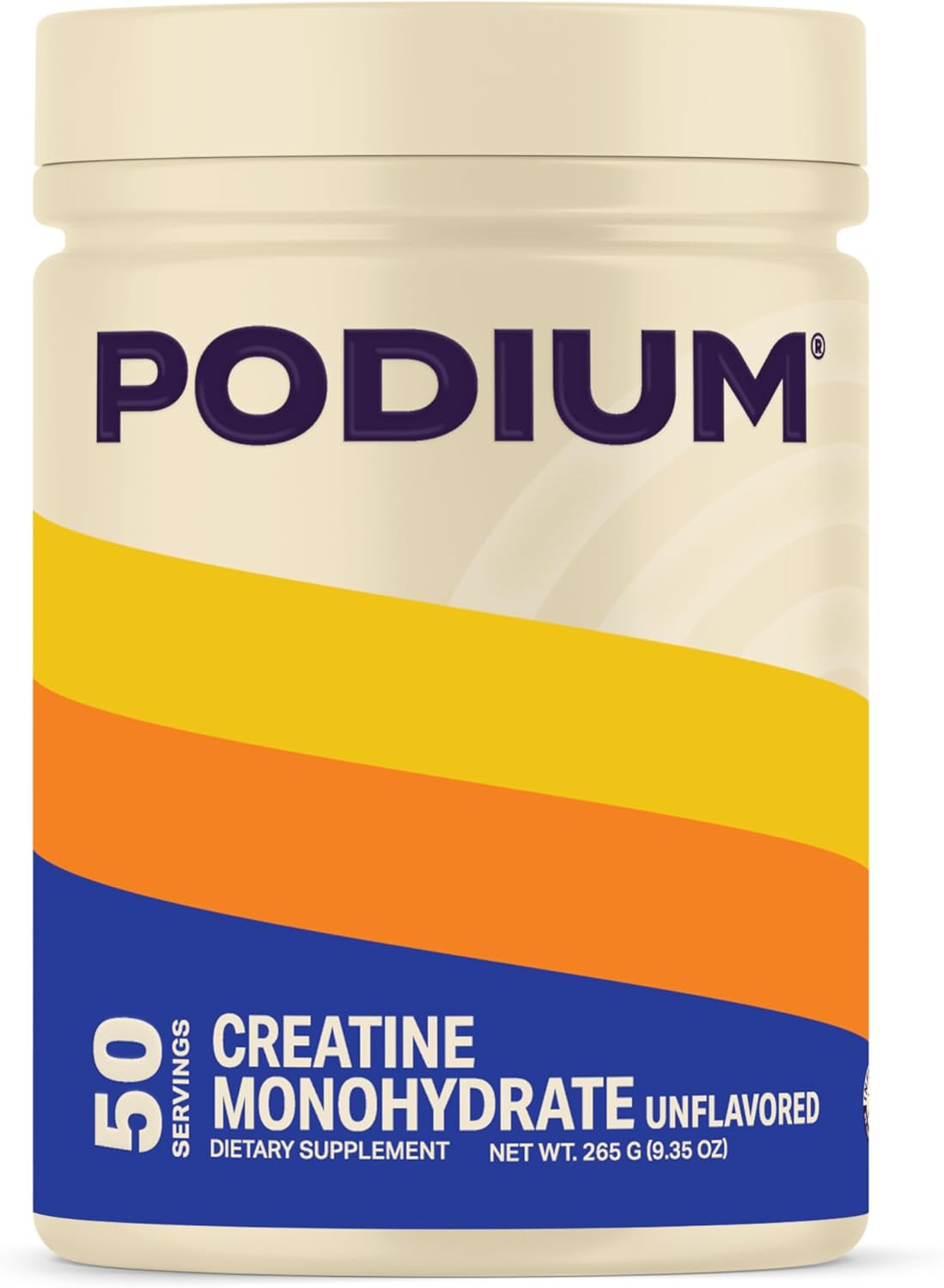Podium Nutrition, Solos | Creatine Monohydrate, 50 Servings, Unflavored Exp 3/27