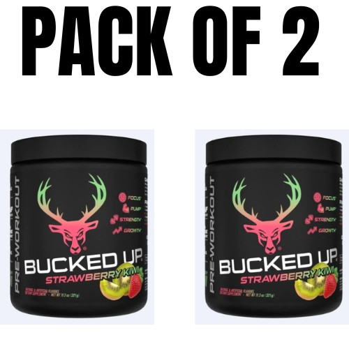 BUCKED UP Pre-Workout – Pump, Focus, Energy & Strength – 30 Servings (Pack of 2)