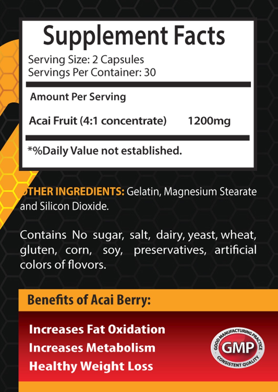 Fat loss protein powder – ACAI BERRY LEAN 550MG 2B – acai fiber powder 1B