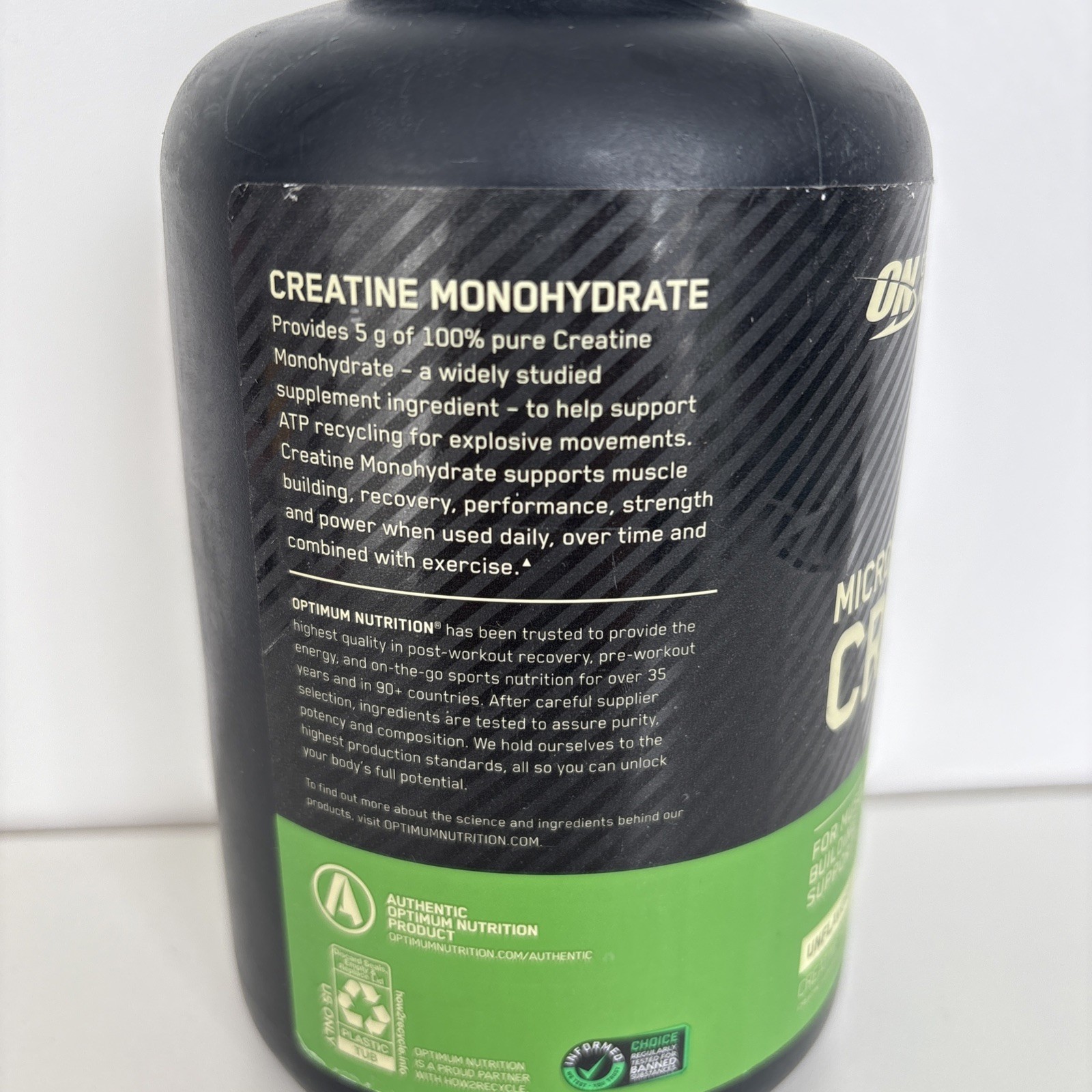 Optimum Nutrition, Micronized Creatine Powder, Unflavored, 1.32 lb 120 Servings