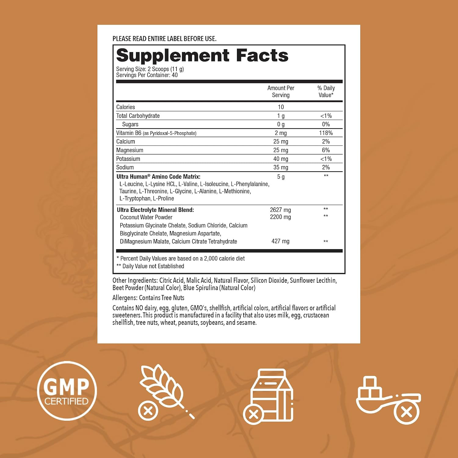 Amino Code | Essential Amino Acids + Bcaas + Coconut Water Electrolytes | Fast H