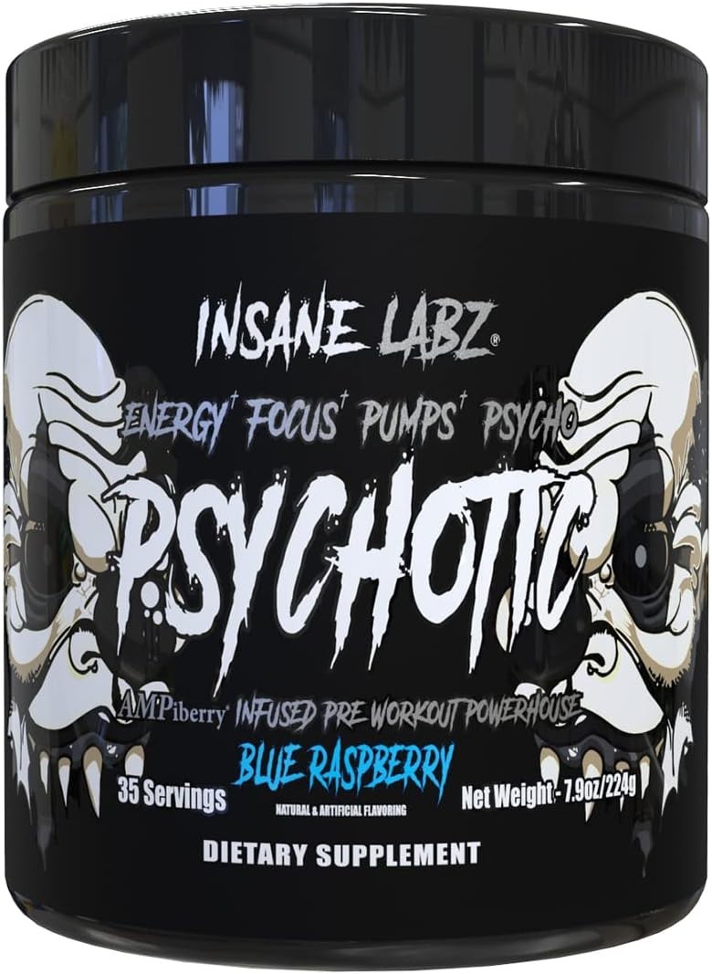 Insane Labz PSY-CHO-TIC BLACK Pre-Workout Energy Focus Pumps 35 Servings New