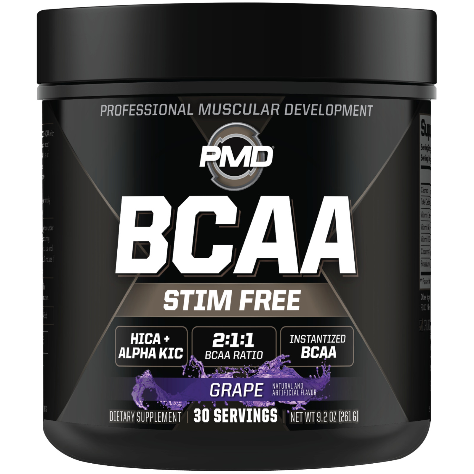 PMD BCAA Stim-Free Amino Acids for Performance & Recovery – Grape (30 Serve)