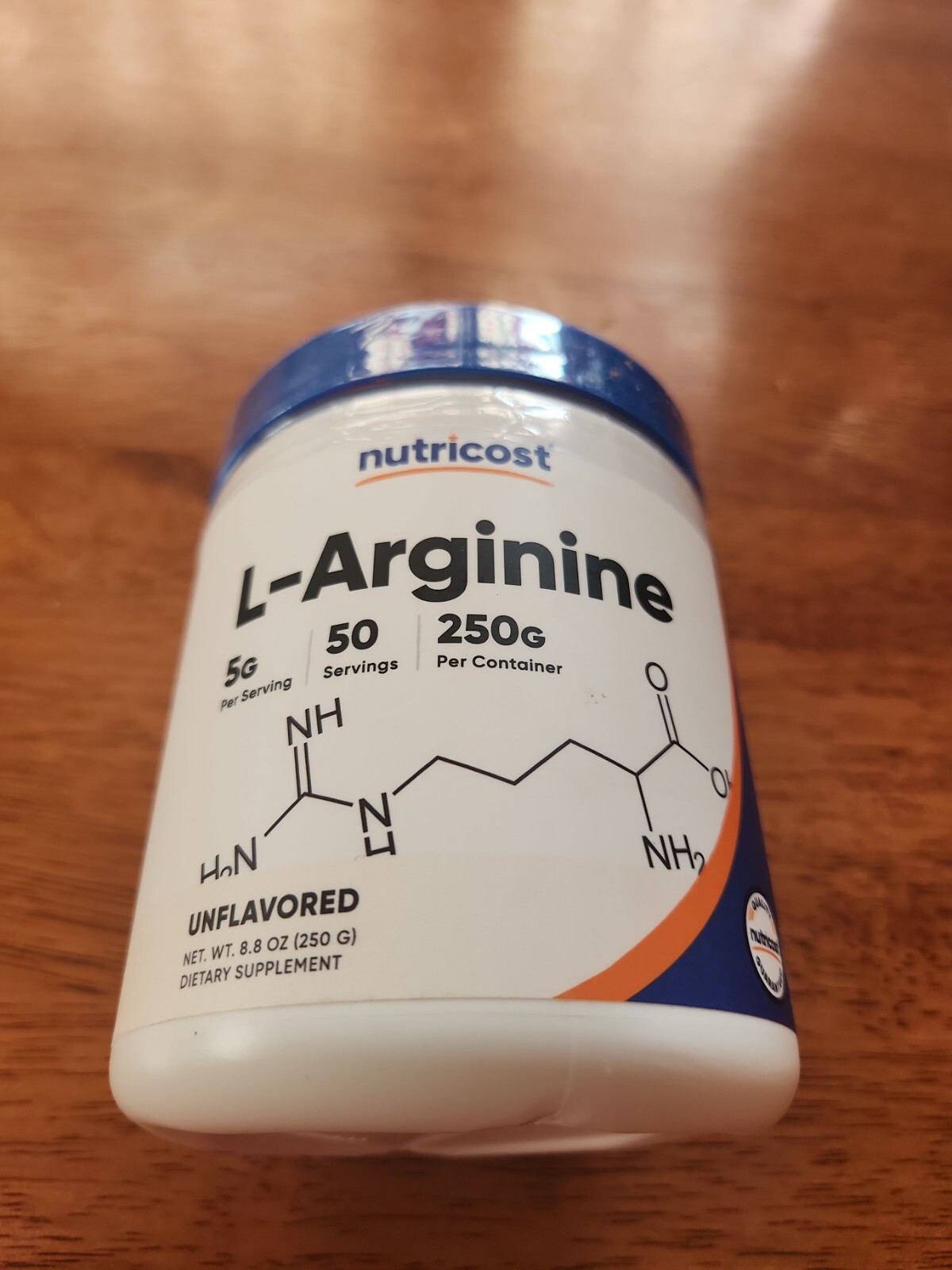 Nutricost L-Arginine (250 Grams) – Pure L-Arginine Powder – 5000mg Per Serving