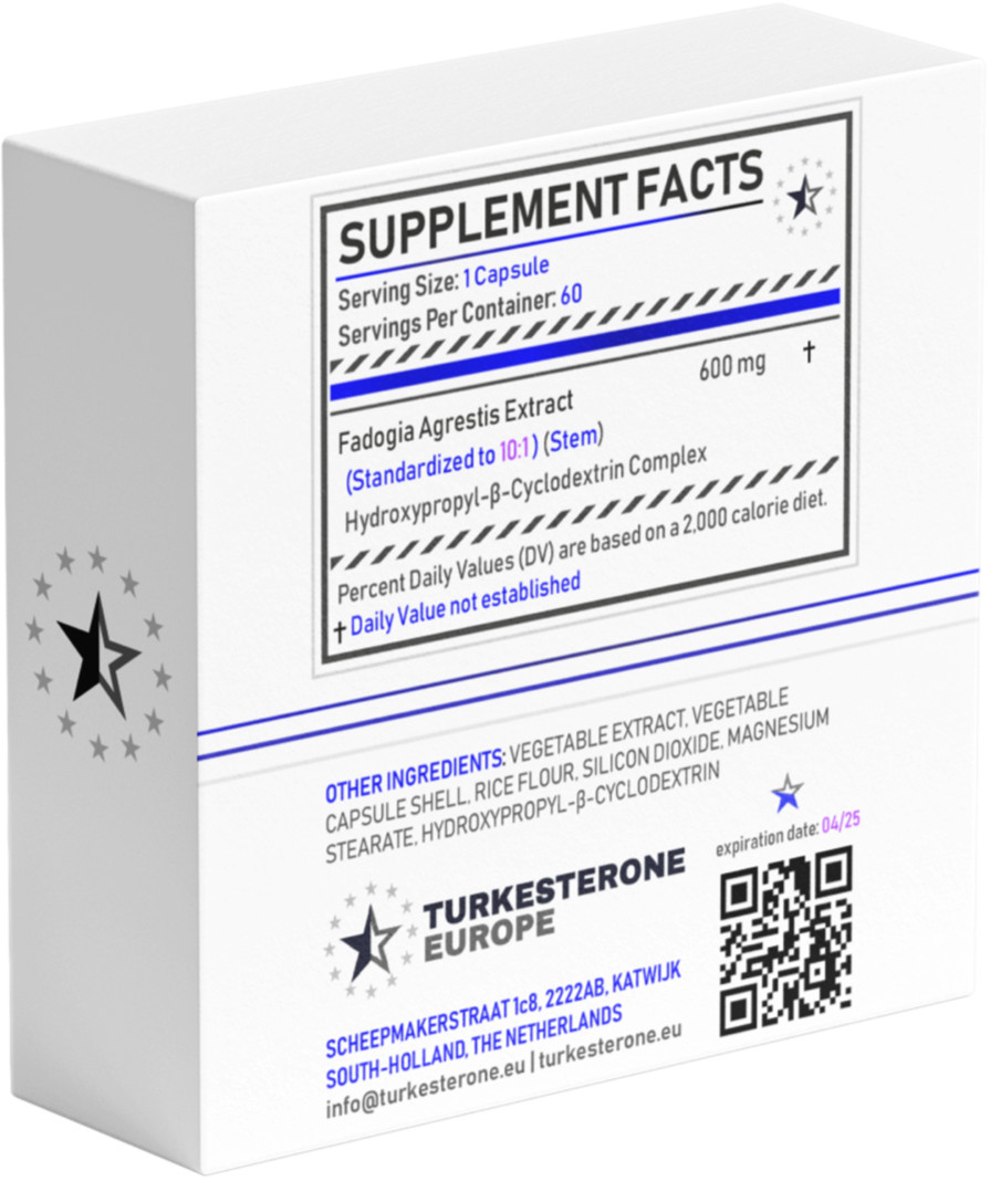 3 Pack (600mg) – Fadogia Agrestis 10:1 Complex with Hydroxypropyl-β-Cyclodextrin