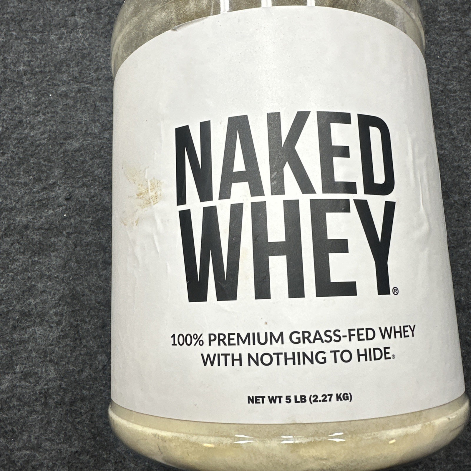 Naked Nutrition Unflavored Whey Protein Powder 5LB Grass Fed Non GMO NEW