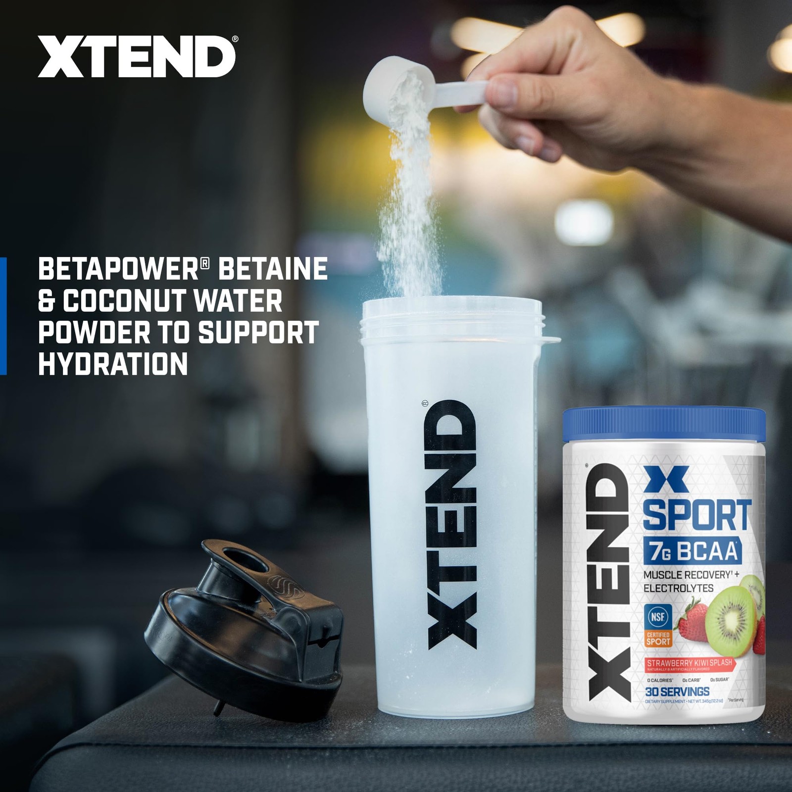 XTEND Sport BCAA Powder 12.2 Ounce (Pack of 1), Strawberry Kiwi Splash