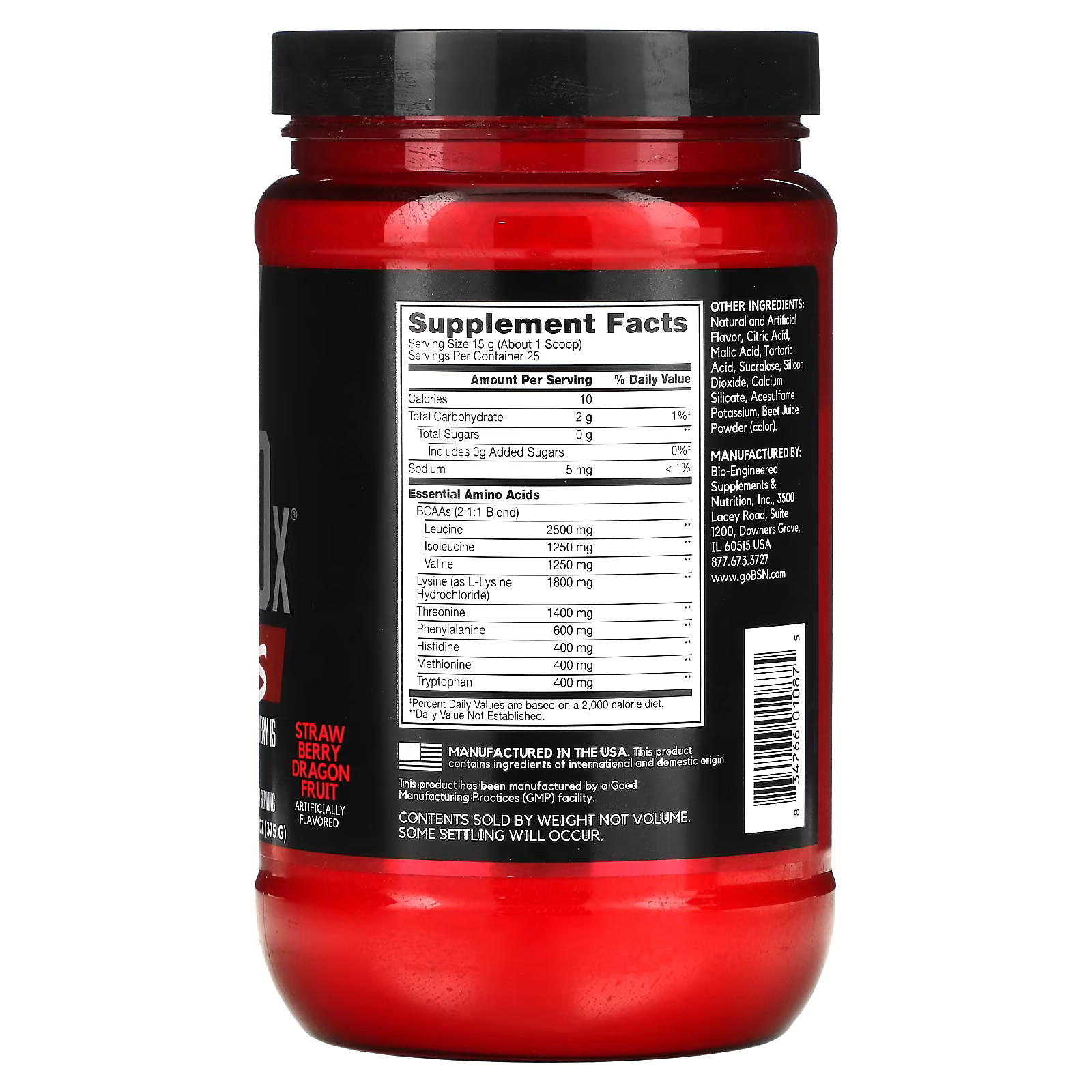 2 X BSN, Aminox EAAs, Strawberry Dragon Fruit, 13.2 oz (375 g)