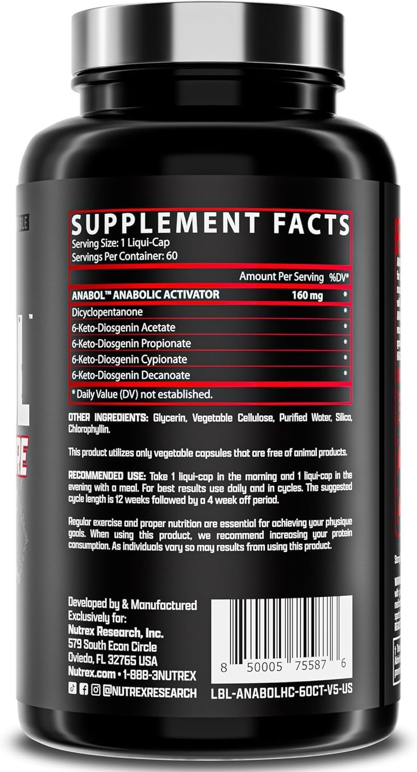 Nutrex Research Anabol Hardcore Anabolic Activator, Muscle Builder and Hardening