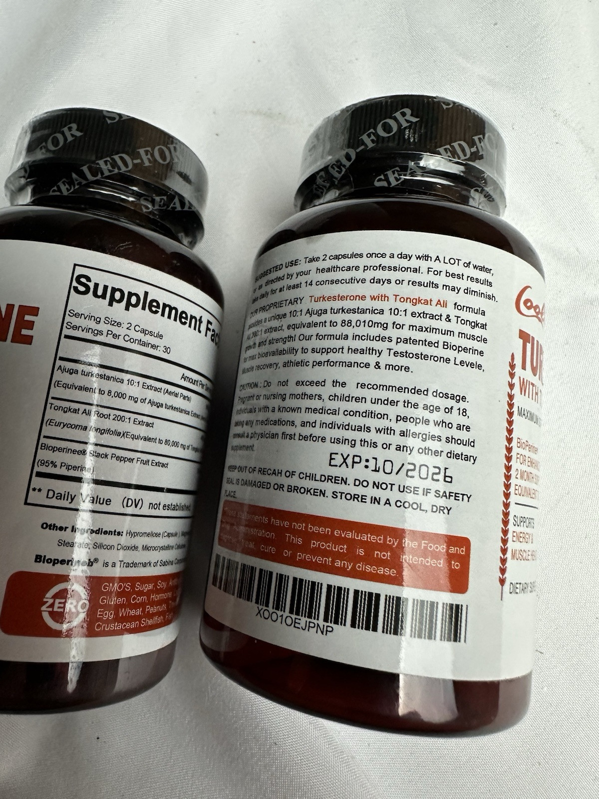 2 Coolkin Turkesterone with 60 Caps Energy Muscle Health Exp 10/26