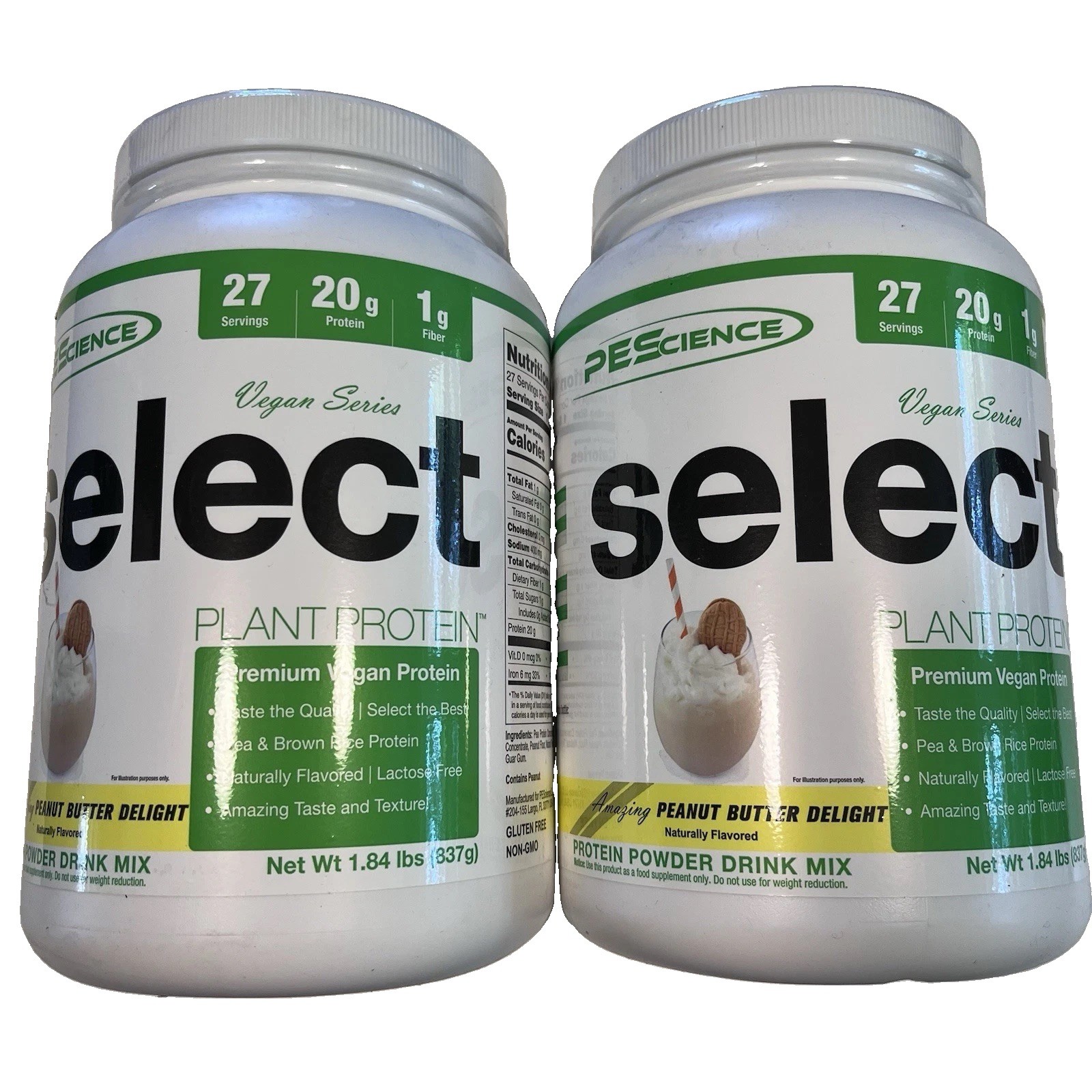 PEScience Select Protein 27 Serving Peanut Butter Delight Sealed Lot Of 2