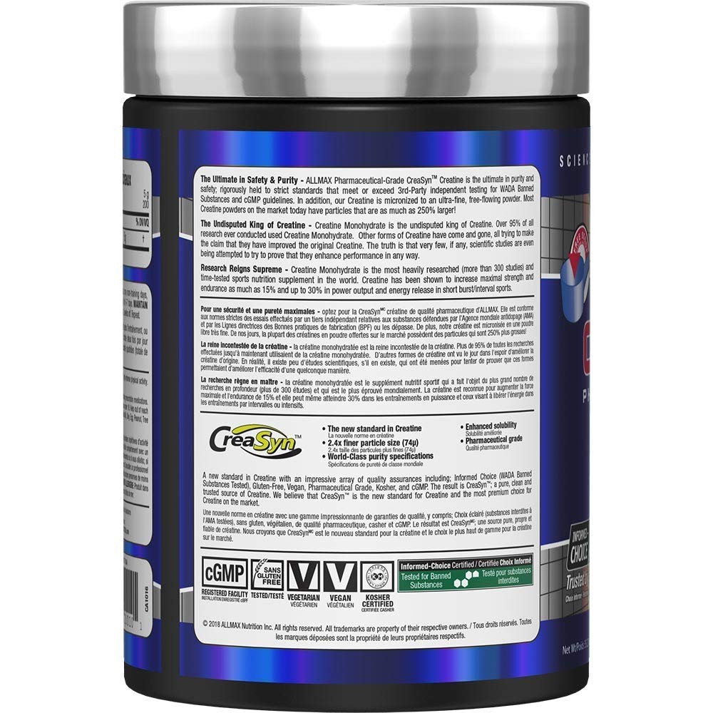 ALLMAX Creatine Monohydrate Powder, 2.2 Pound (Pack of 1), No Color