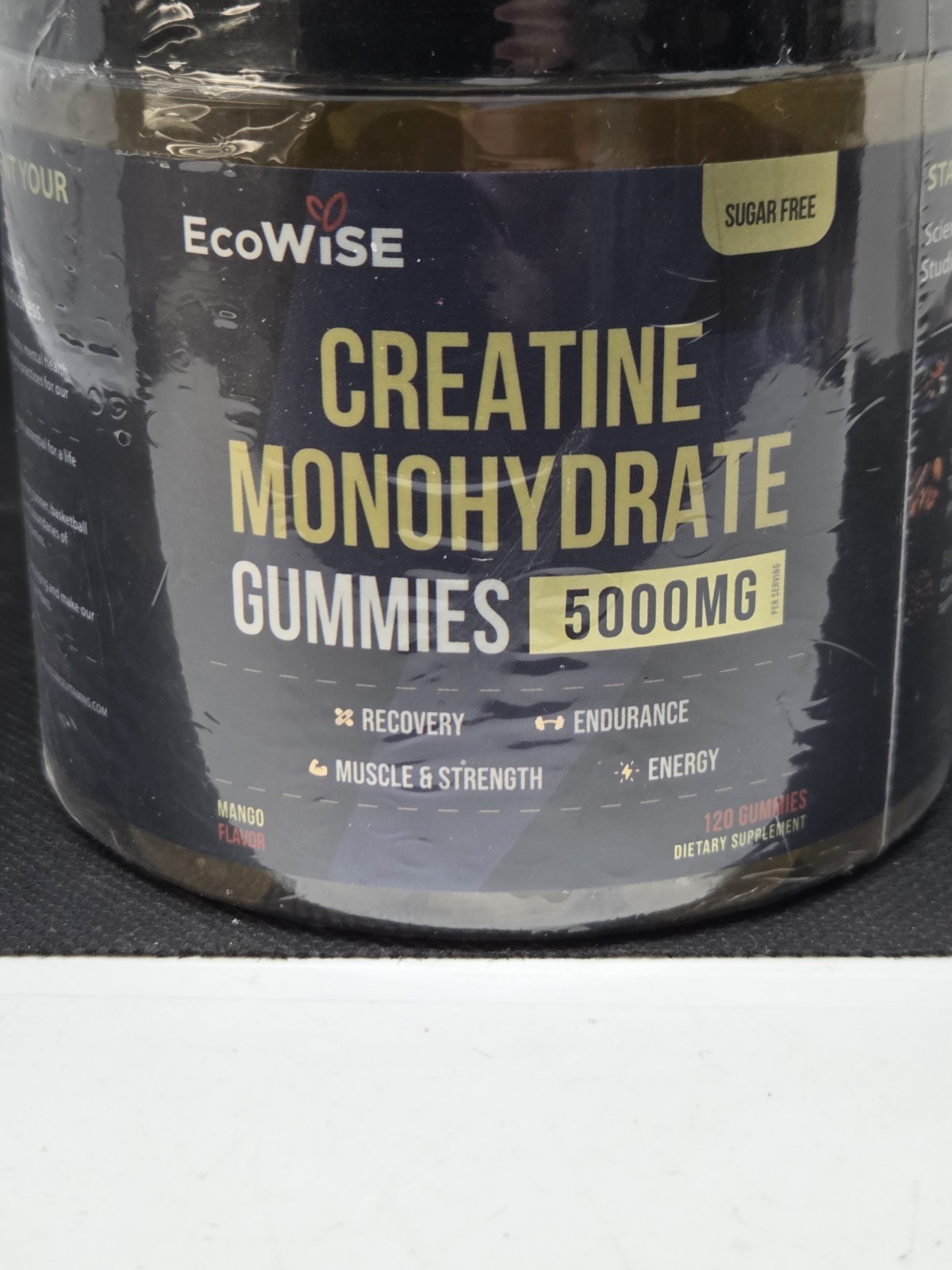 EcoWise Wellness Creatine Monohydrate 5g Mango Chewables 120ct