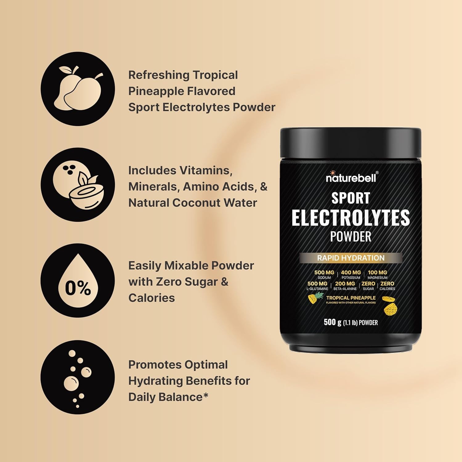 Polvo de electrolitos | Rehidrata y repone tu cuerpo por completo | Limonada