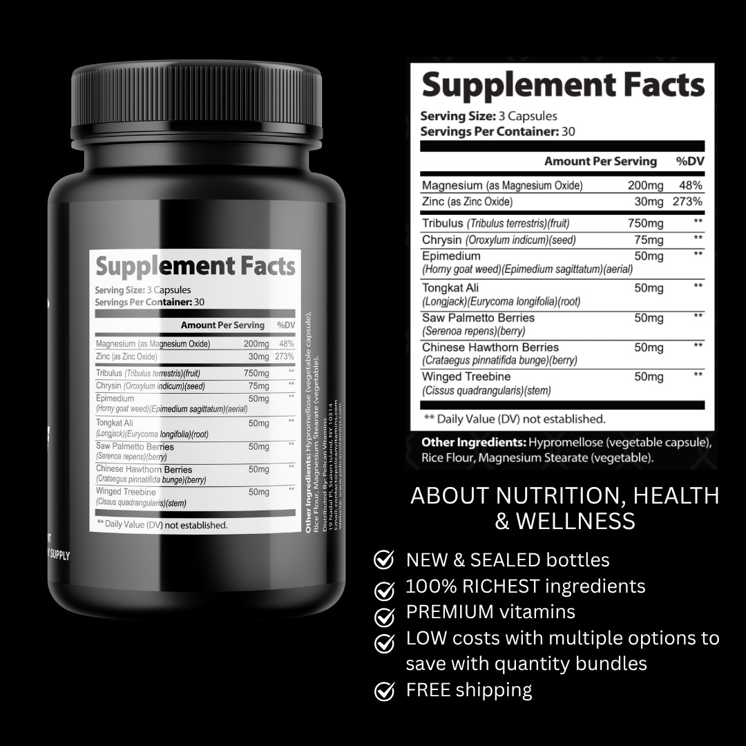 Testorex- Bodybuilding & Men’s Health Support- 12 Bottles- 1080 Capsules