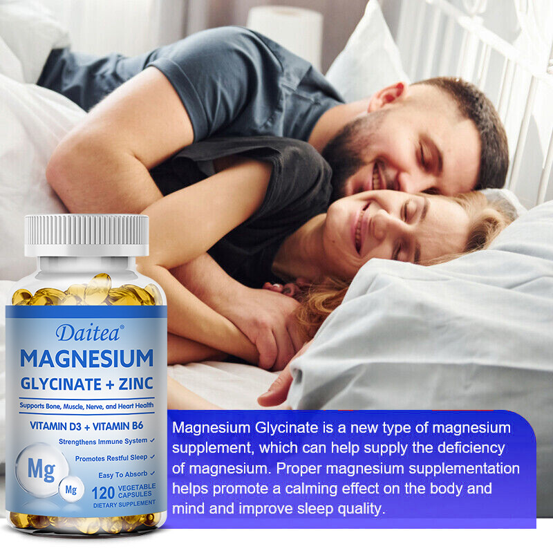 Magnesium Glycine Chelated Iron + Zinc | 500 Mg | Immune & Muscle Support Caps