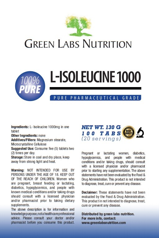 L-Isoleucine 1000mg Tablets Amino Acids ANTICATABOLIC