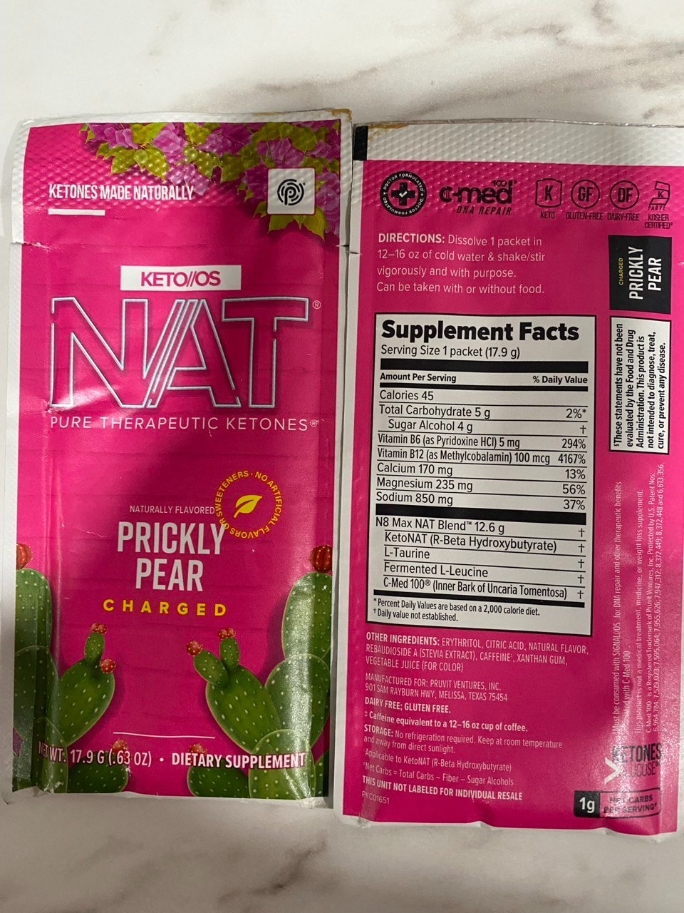 🔥Ketones Pruvit Ketone NAT Pick Your Flavor MUST BUY 5 PACKS🔥