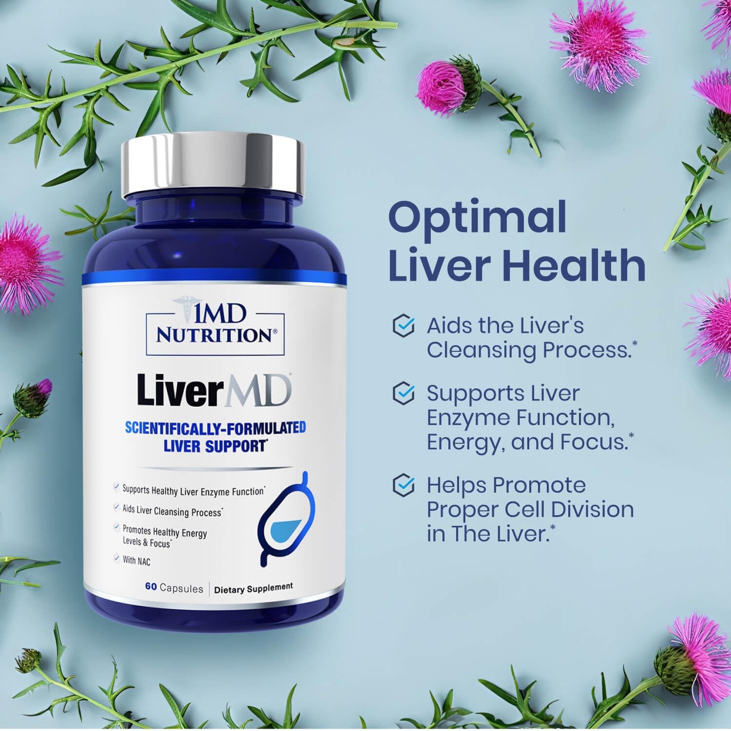 LiverMD – Liver Support Supplement | Siliphos Milk Thistle Extract & NAC – Su…