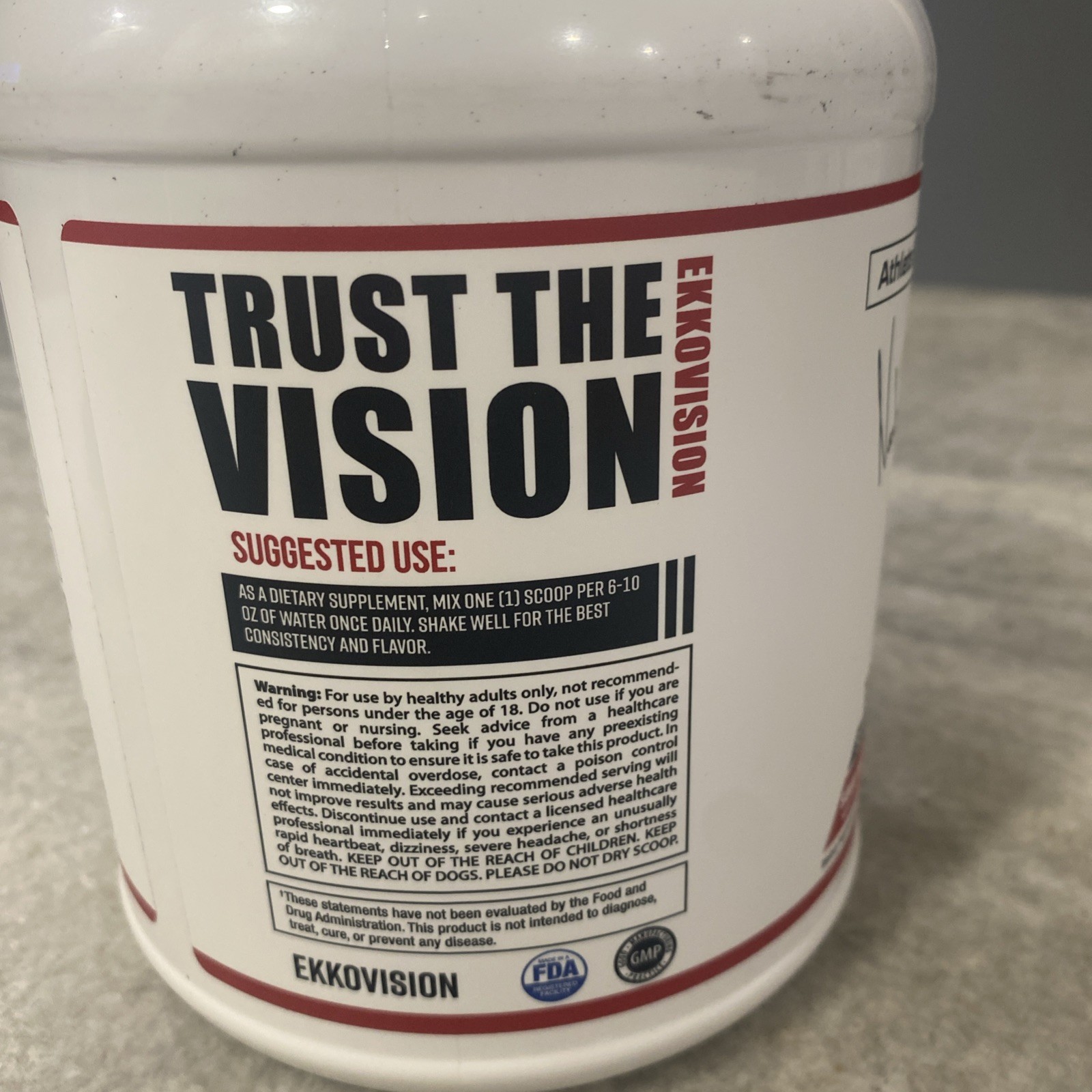 Ekkovision Creatine Monohydrate Powder Micronized Sour Watermelon 100 servings