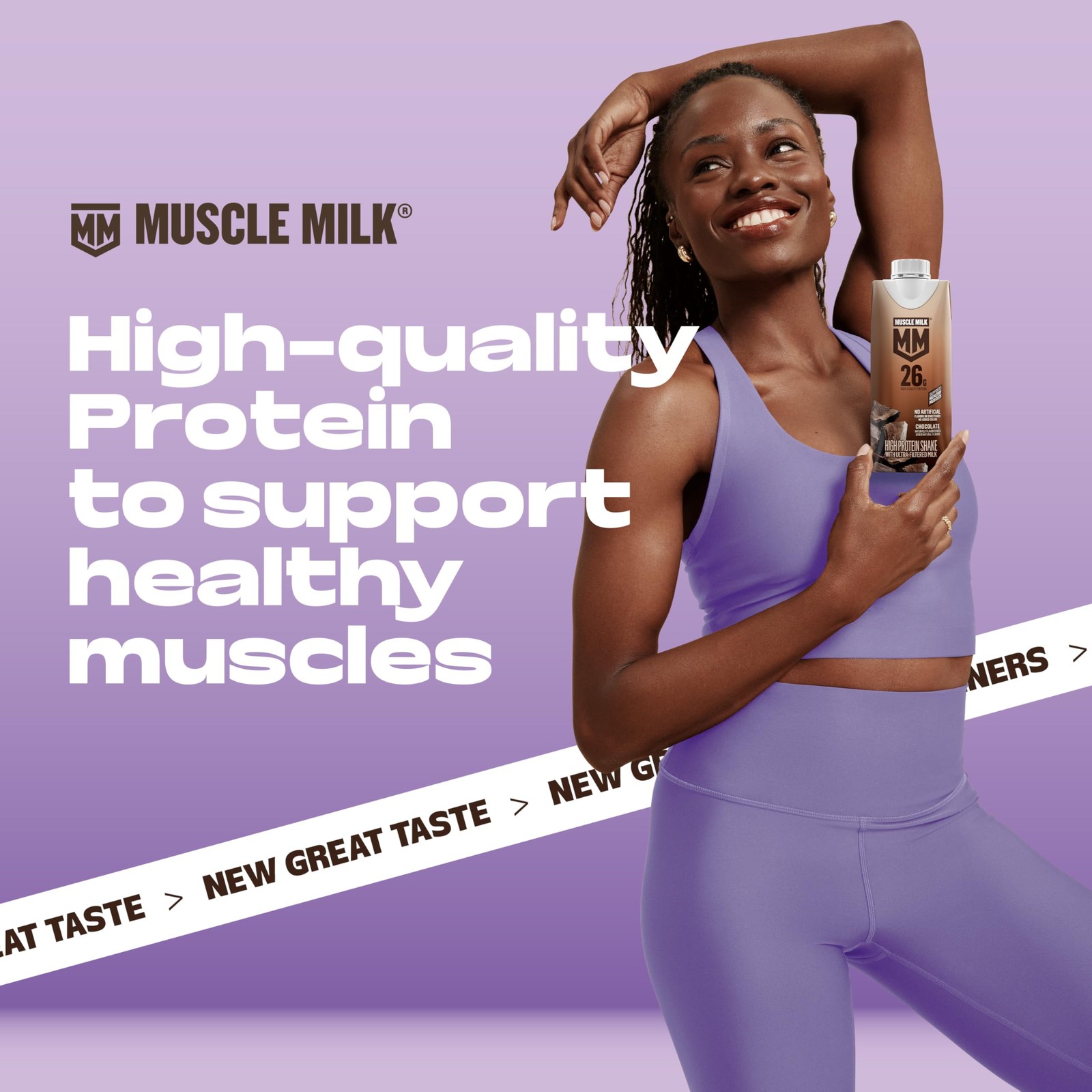 Muscle Milk High Protein Shake, Chocolate, 11 fl oz 11 Fl Oz (Pack of 12)
