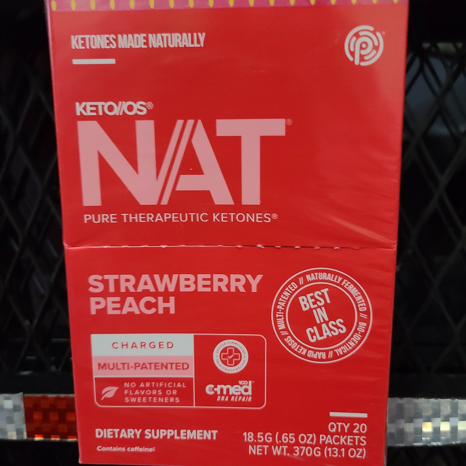 NAT Pruvit Keto STRAWBERRY PEACH Charged Ketones 20 sealed packs