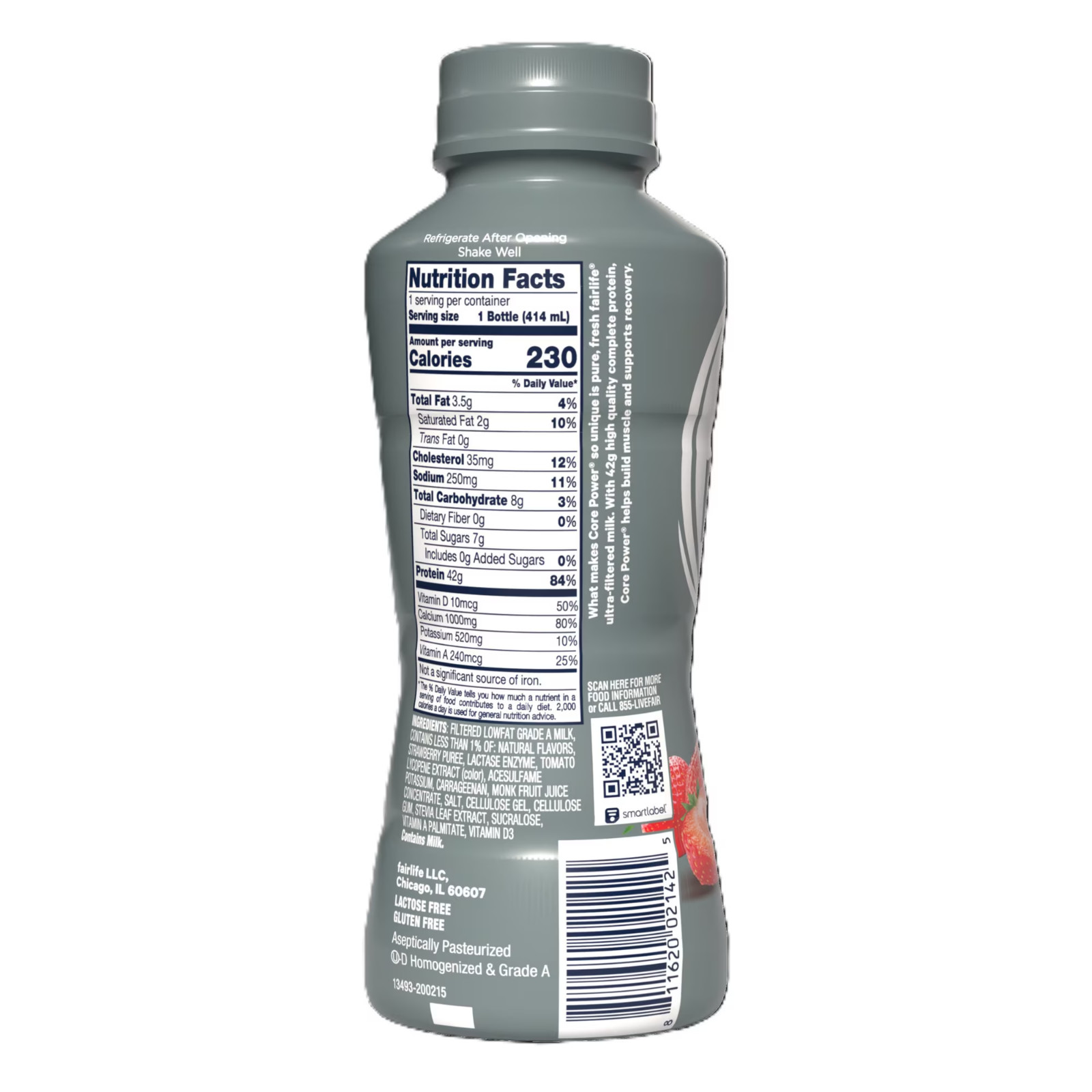 Core Power Elite Protein Shakes Strawberry 42 g, 14 Oz – 6 Bottles