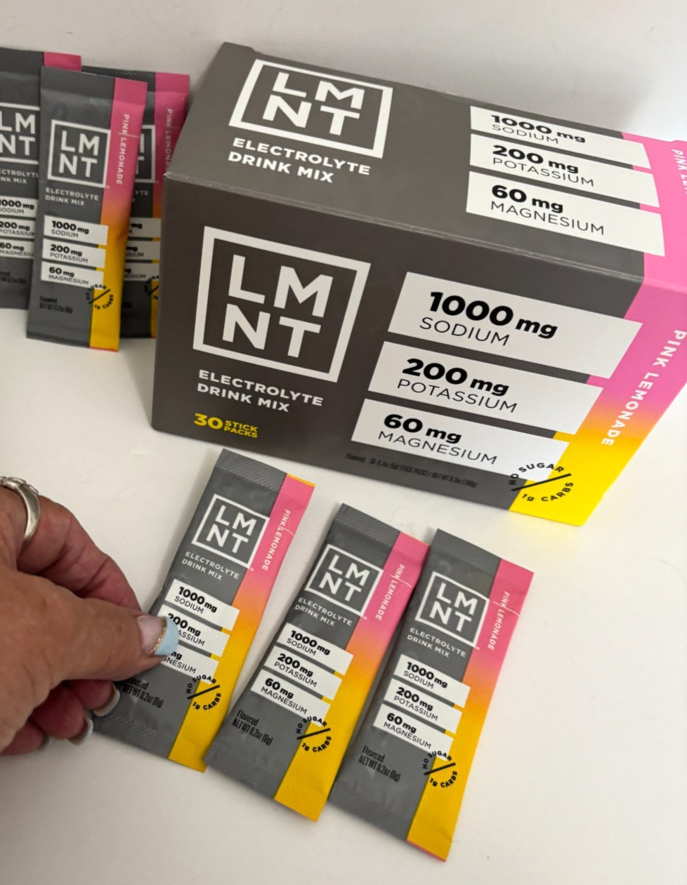 BUY 3-12 LMNT ELECTROLYTE Pink Lemonade Salt ZRRO SUGAR Hydration Drink Packets
