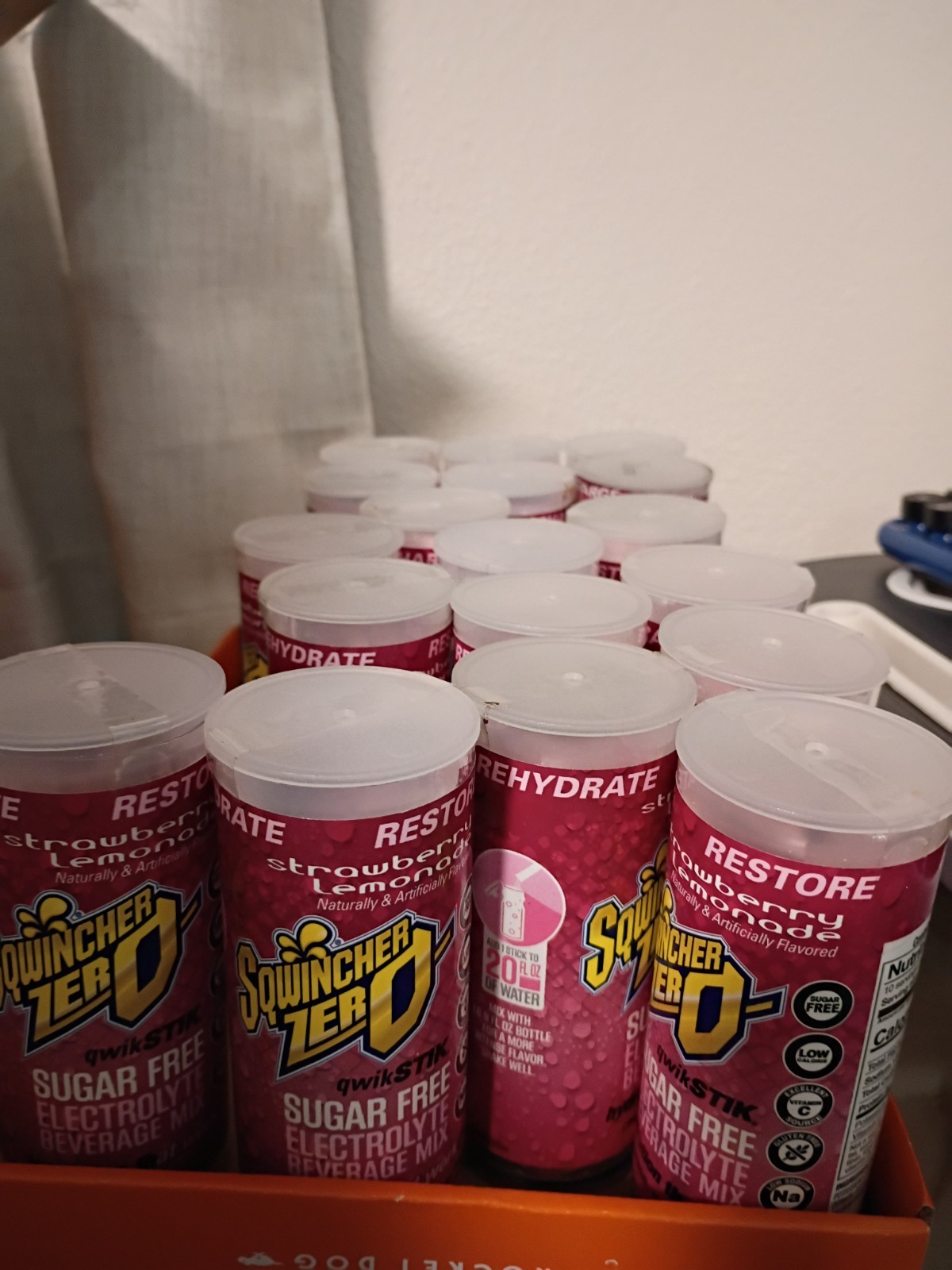 250 packs Squincher Zero Electrolyte Powder Packets Lot of 25 tube Variety Pack