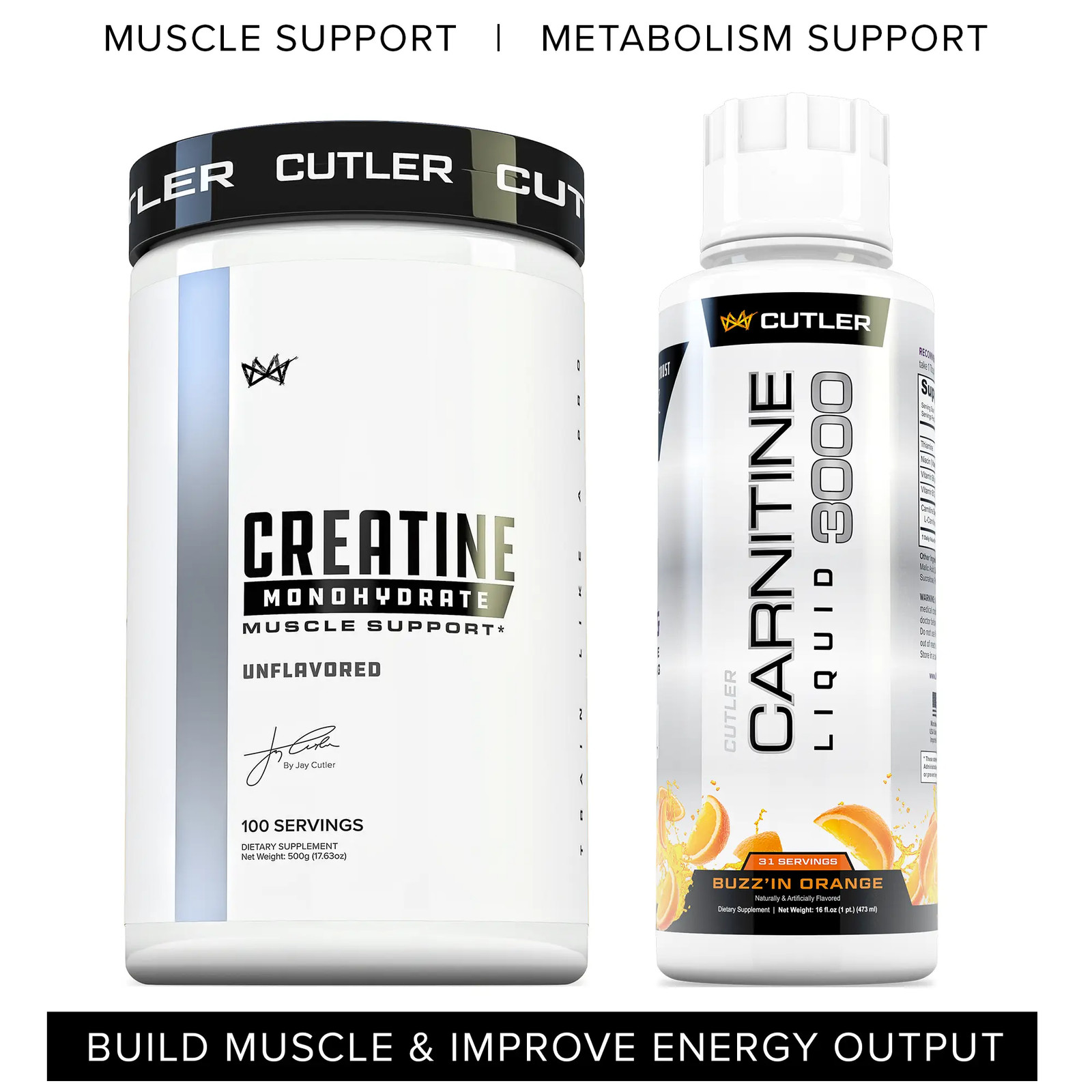 Muscle and Recovery Support Creatine Monohydrate with Carnitine for Brain Health