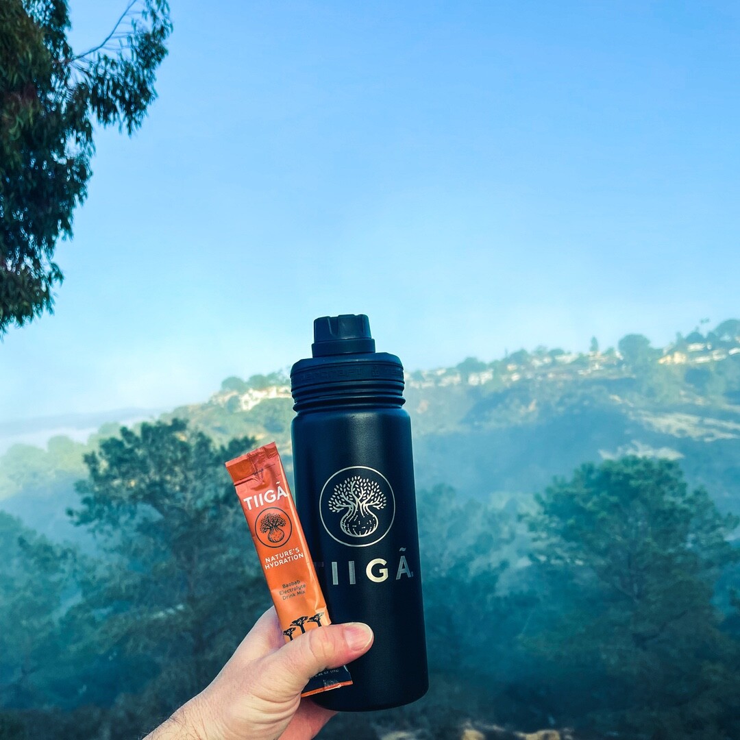 TIIGA Hydration Energy Drink Prebiotics Electrolytes Gut Health MANGO ORANGE 6pk