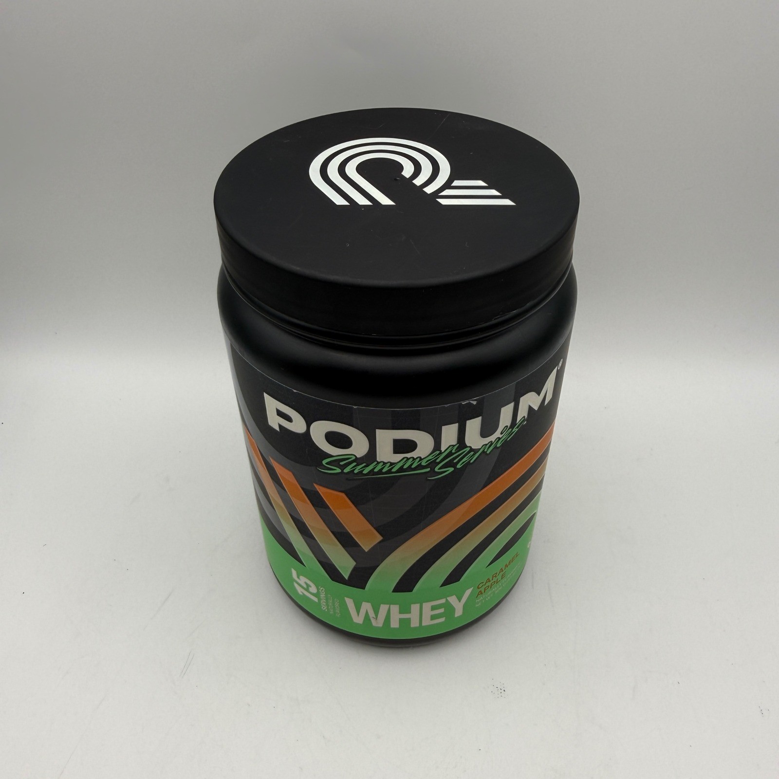 Podium Whey Protein Powder 17.85oz Caramel Apple Summer Series 15 Servings