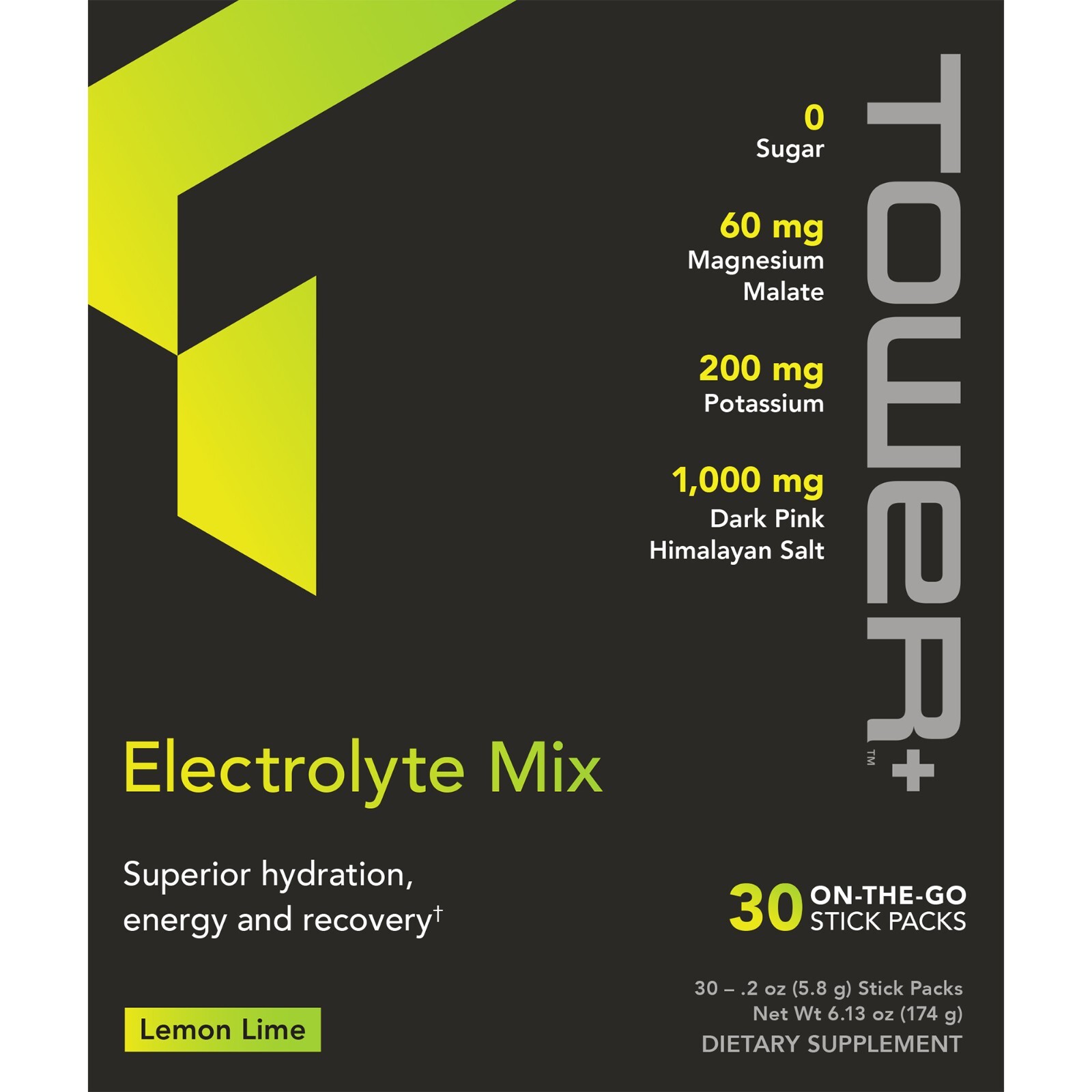 Tower+™ Electrolyte Mix – Sugar-Free Powder Mix – Fast Hydration (30 packets)