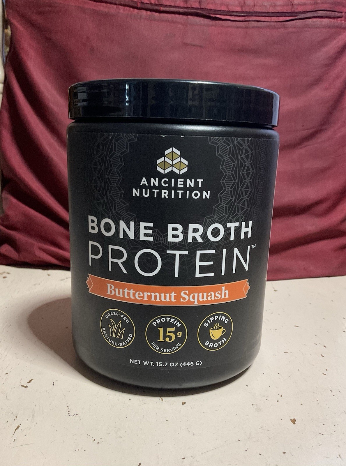 Ancient Nutrition Bone Broth Protein Butternut Squash Flavor Sipping Broth