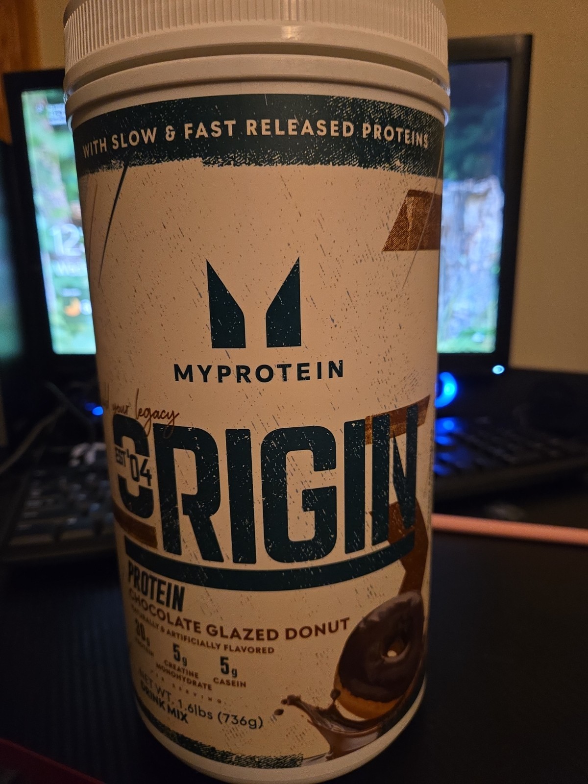MyProtein Origin Protein 1.6 LBs 15 Servings Chocolate Glazed Donut Exp 10/27