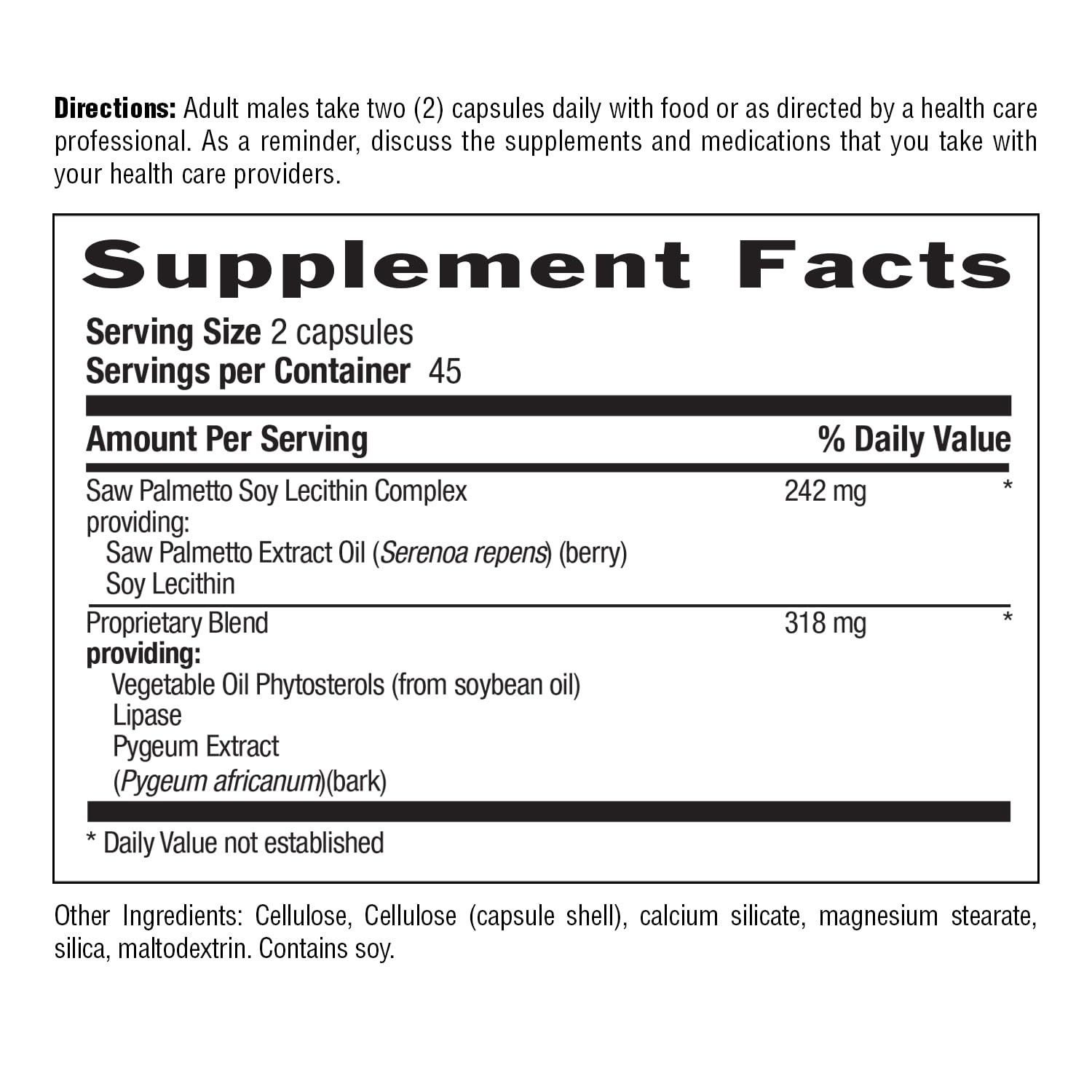 Country Life Saw Palmetto & Pygeum Extract – Prostate 90 Count (Pack of 1)