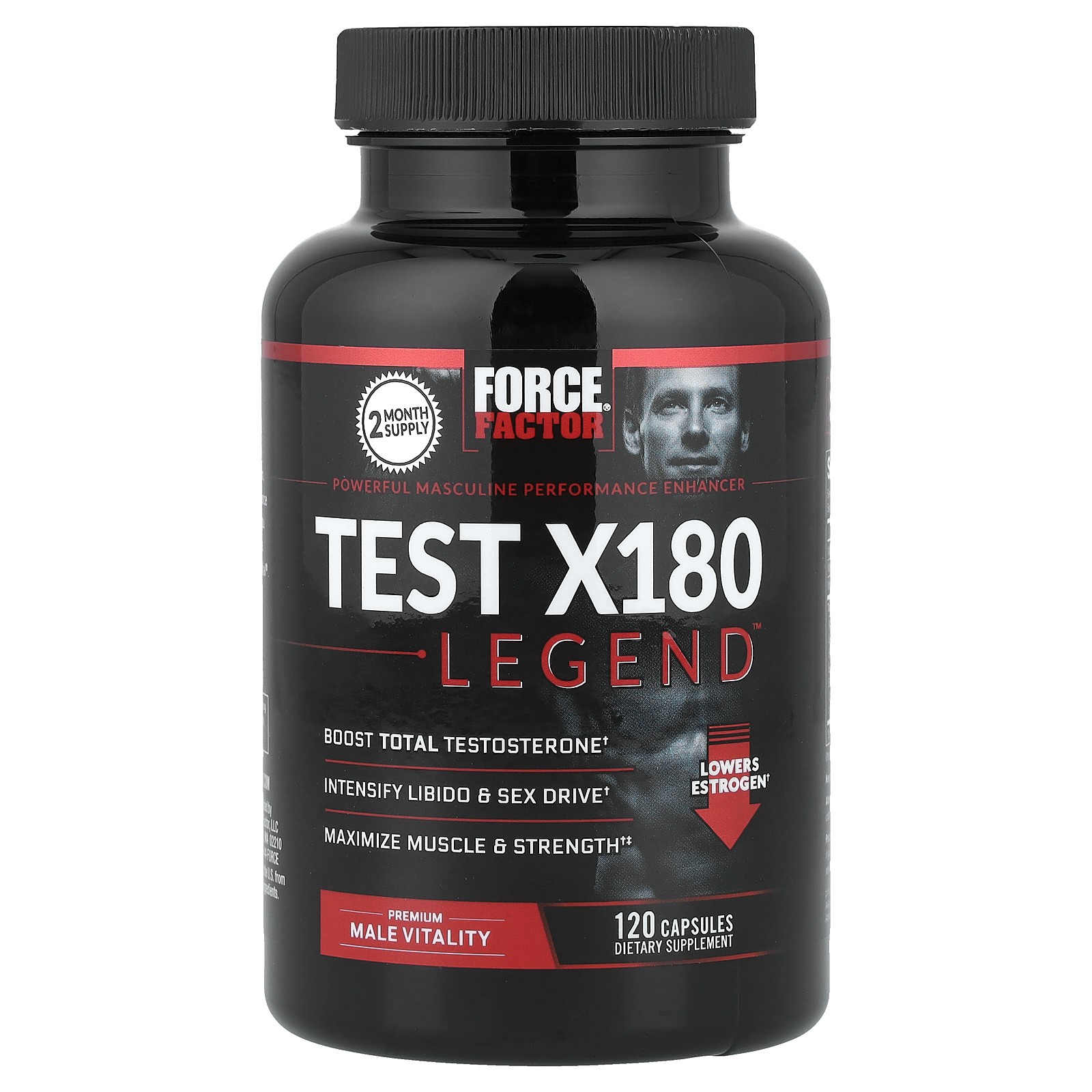 Test X180 Legend, Testosterone Booster, 120 Capsules