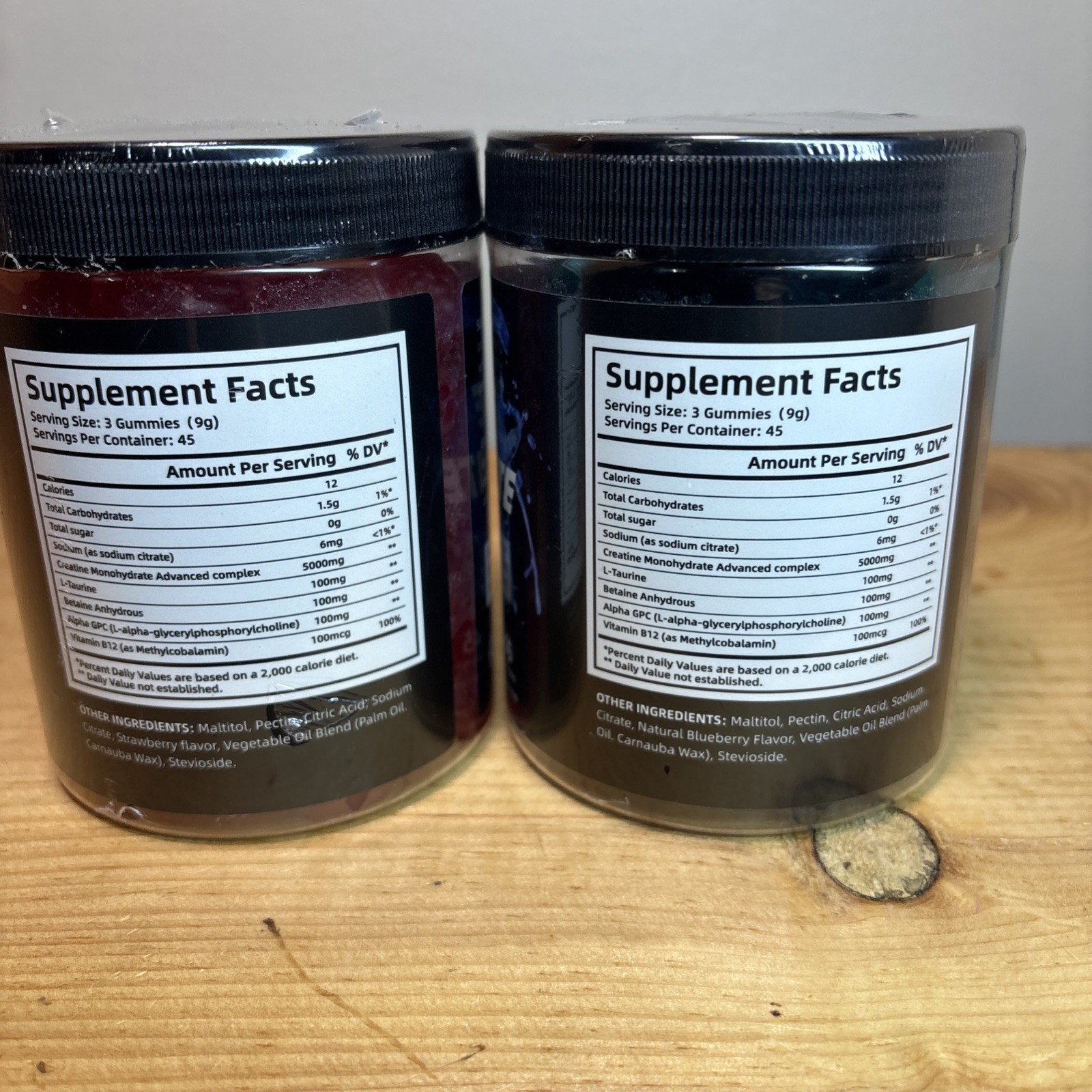 2 Jars Creatine Monohydrate Gummies Nutrition 135 Per Jar 5g Per Serving
