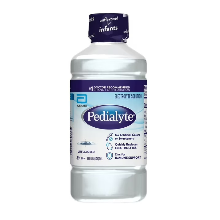 Pedialyte Electrolyte Drink, Unflavored, 1 Liter