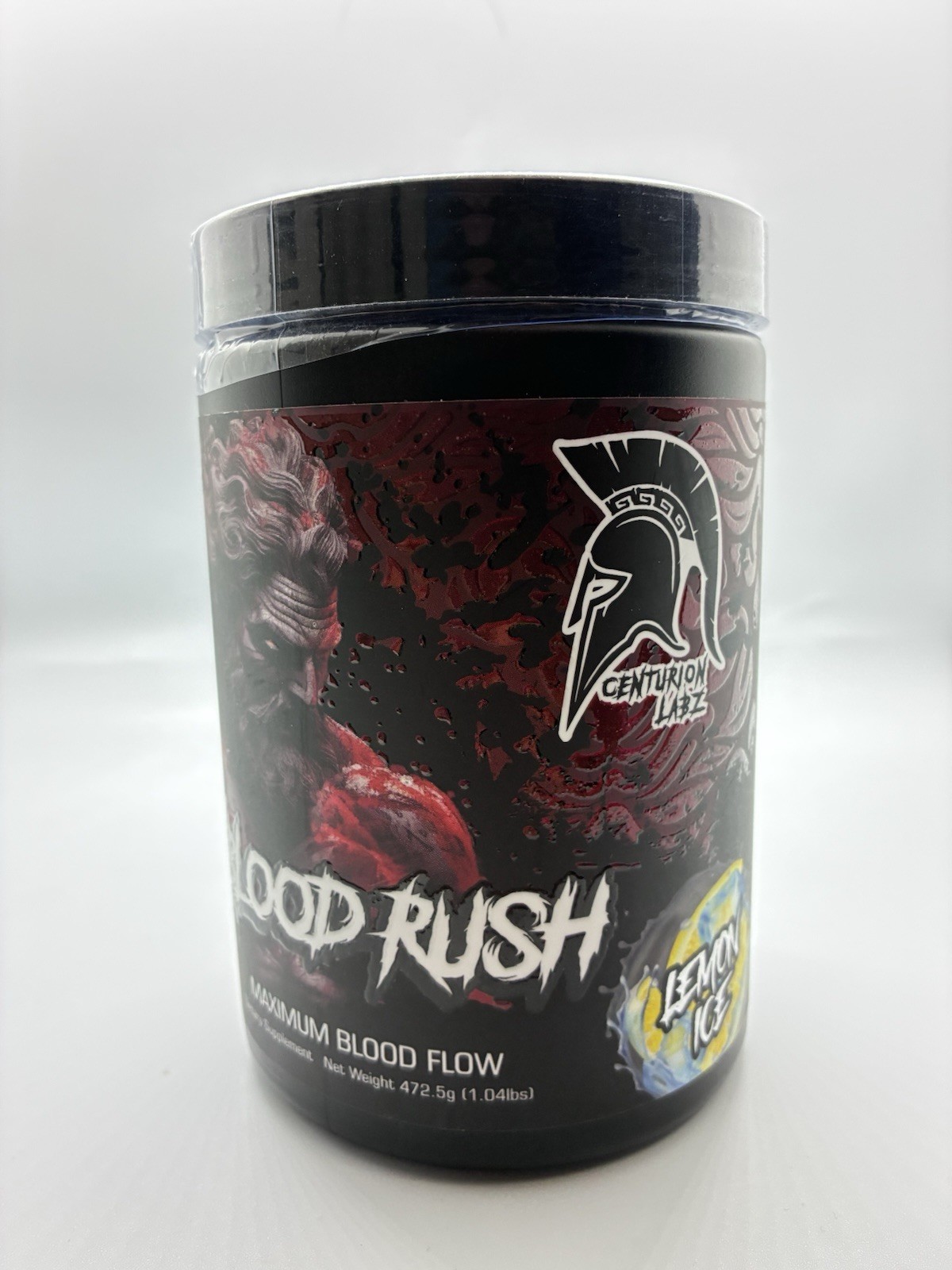 “Centurion Labz” Blood Rush Pre-Workout Powder 25 Servings Lemon Ice 472.5g