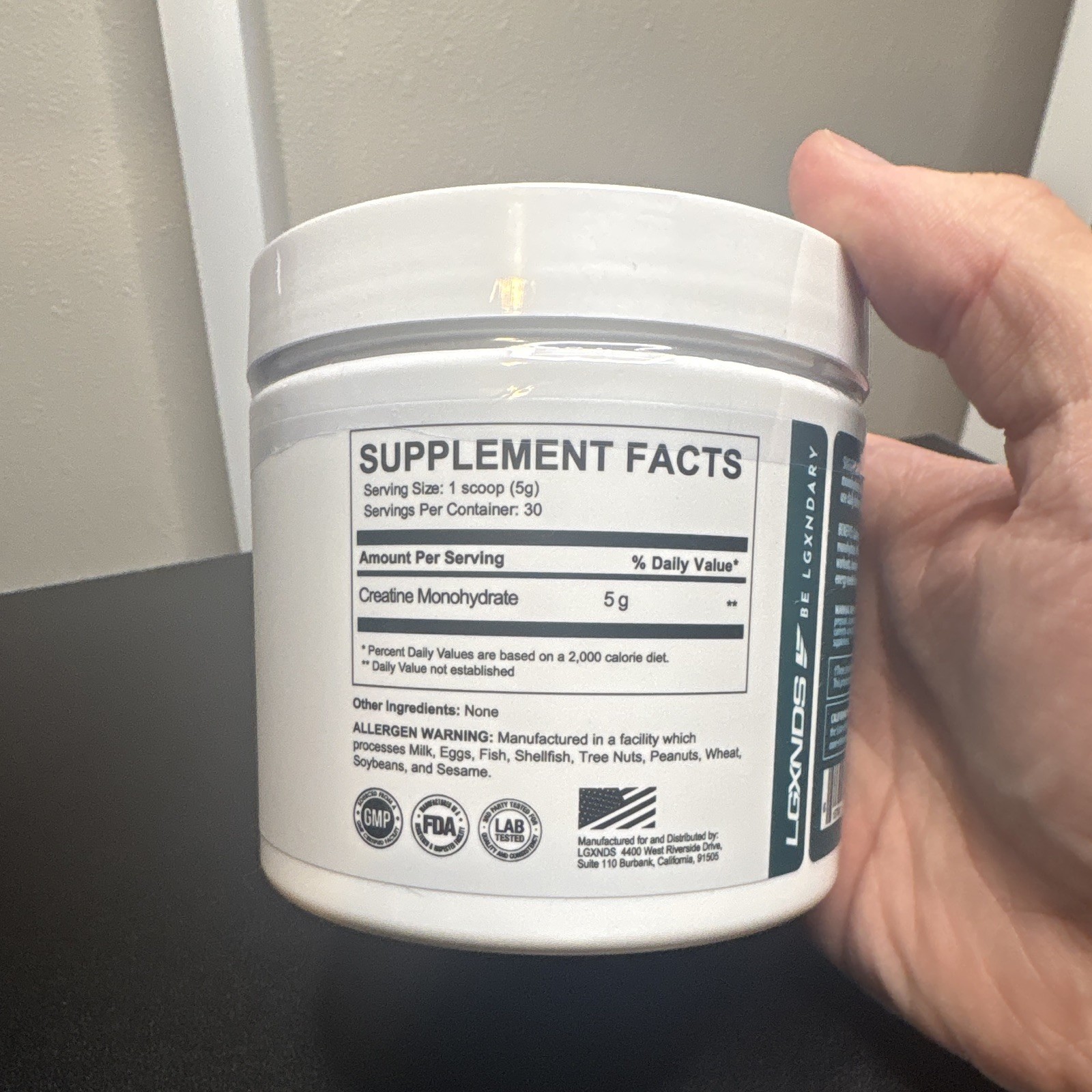 LGXNDS Micronized Creatine Monohydrate Powder, 5.29 oz (150g), 30 Servings