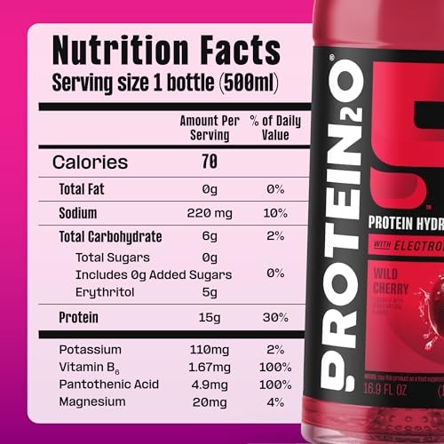 Protein2o Hydration Drink Variety Pack, 15g Whey Protein Isolate, 12 Count 16.9o