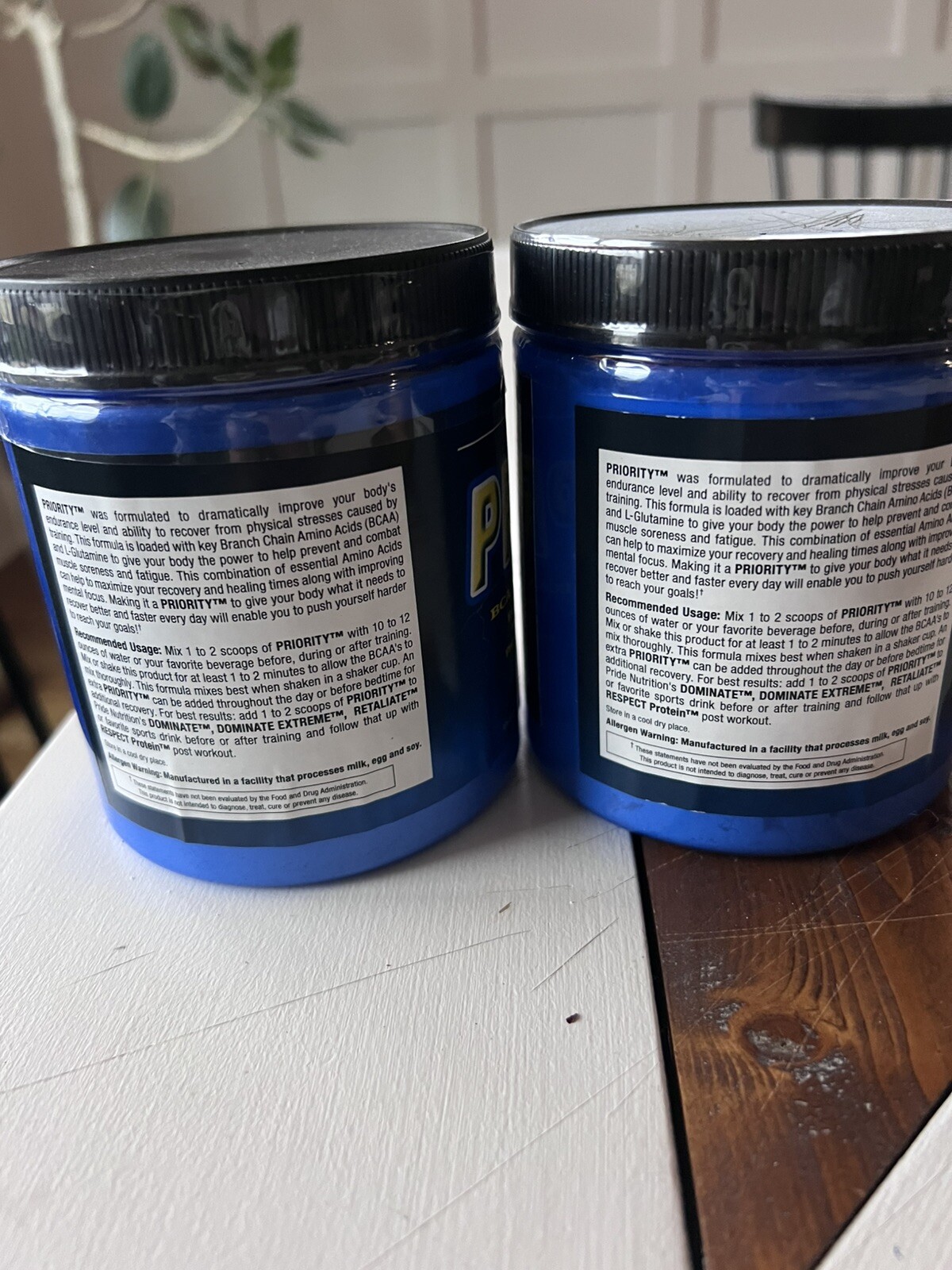 2 Containers Of BCAA and Glutamine Recovery Powder