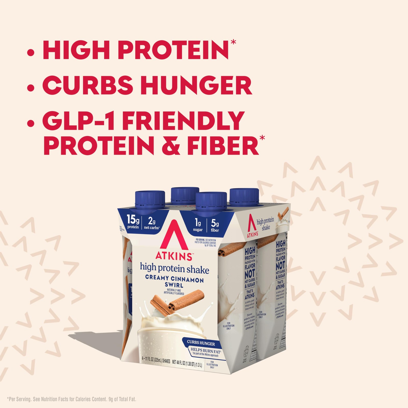 Atkins Creamy Chocolate Coconut Protein Shake, 15g 11 Fl Oz (Pack of 12)