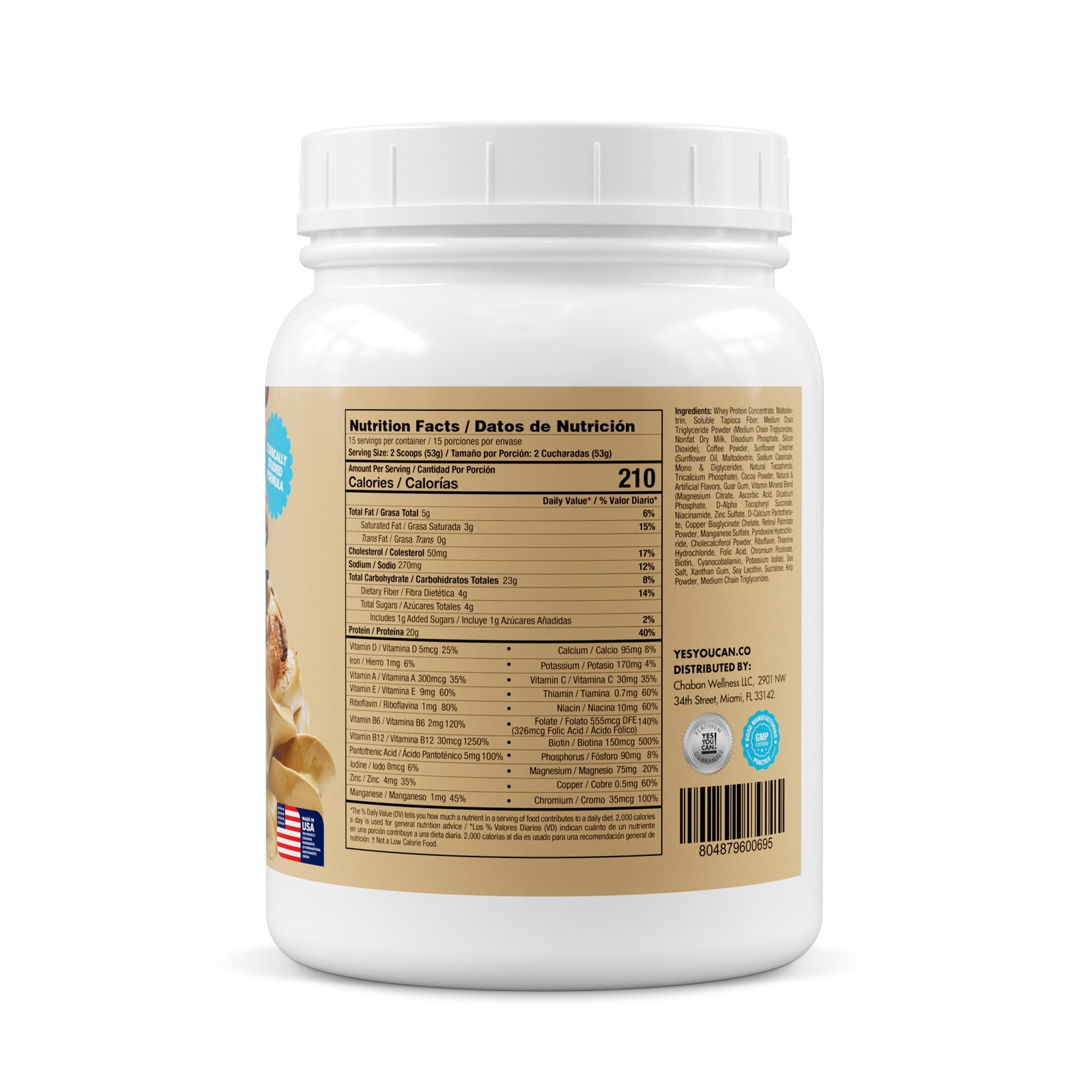 Yes You Can! Yes You Can Meal Replacement Shake – 20G Protein 4G Fiber 21