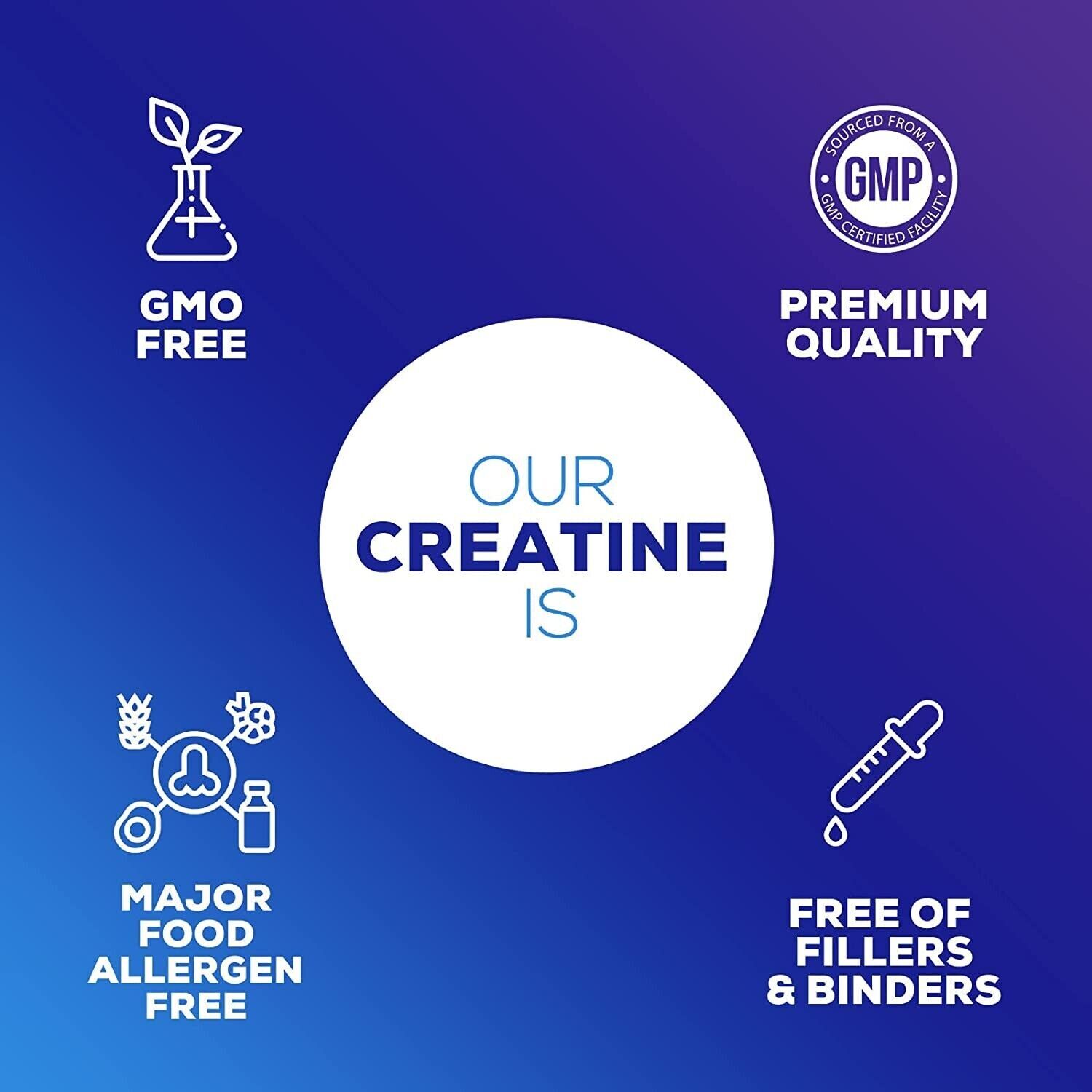 500g/1kg Non-GMO Micronized Creatine Monohydrate Powder Unflavored VeganFriendly