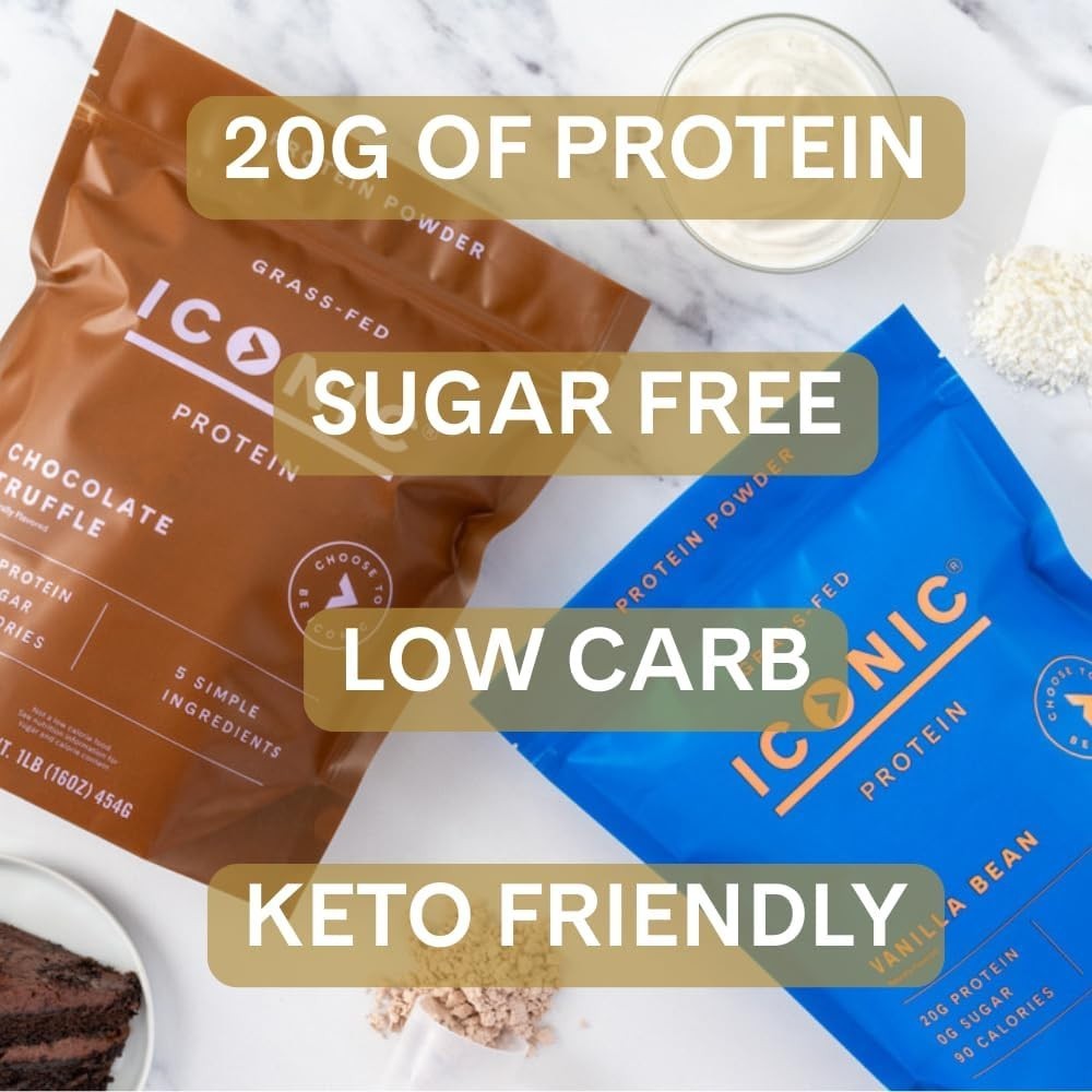 Chocolate Truffle Protein Powder 1 lb Sugar Free Low Carb Keto Friendly Whey