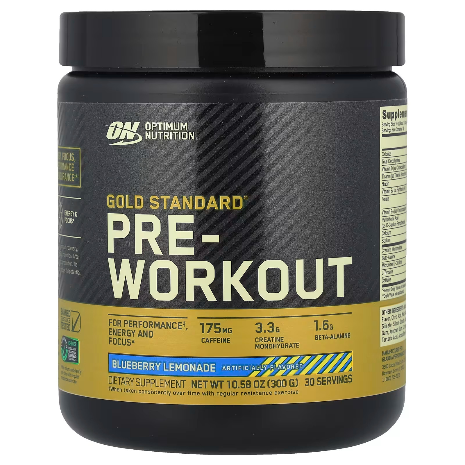 Optimum Nutrition Gold Standard Preworkout Performance – Blue Lemonade