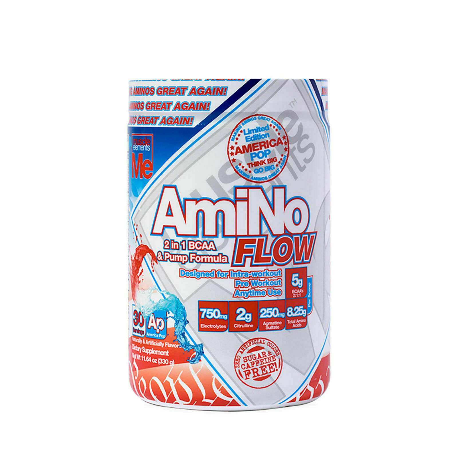 Muscle Elements AmiNo Flow – America Bomb Pop (30 Servings) Free Shipping!!